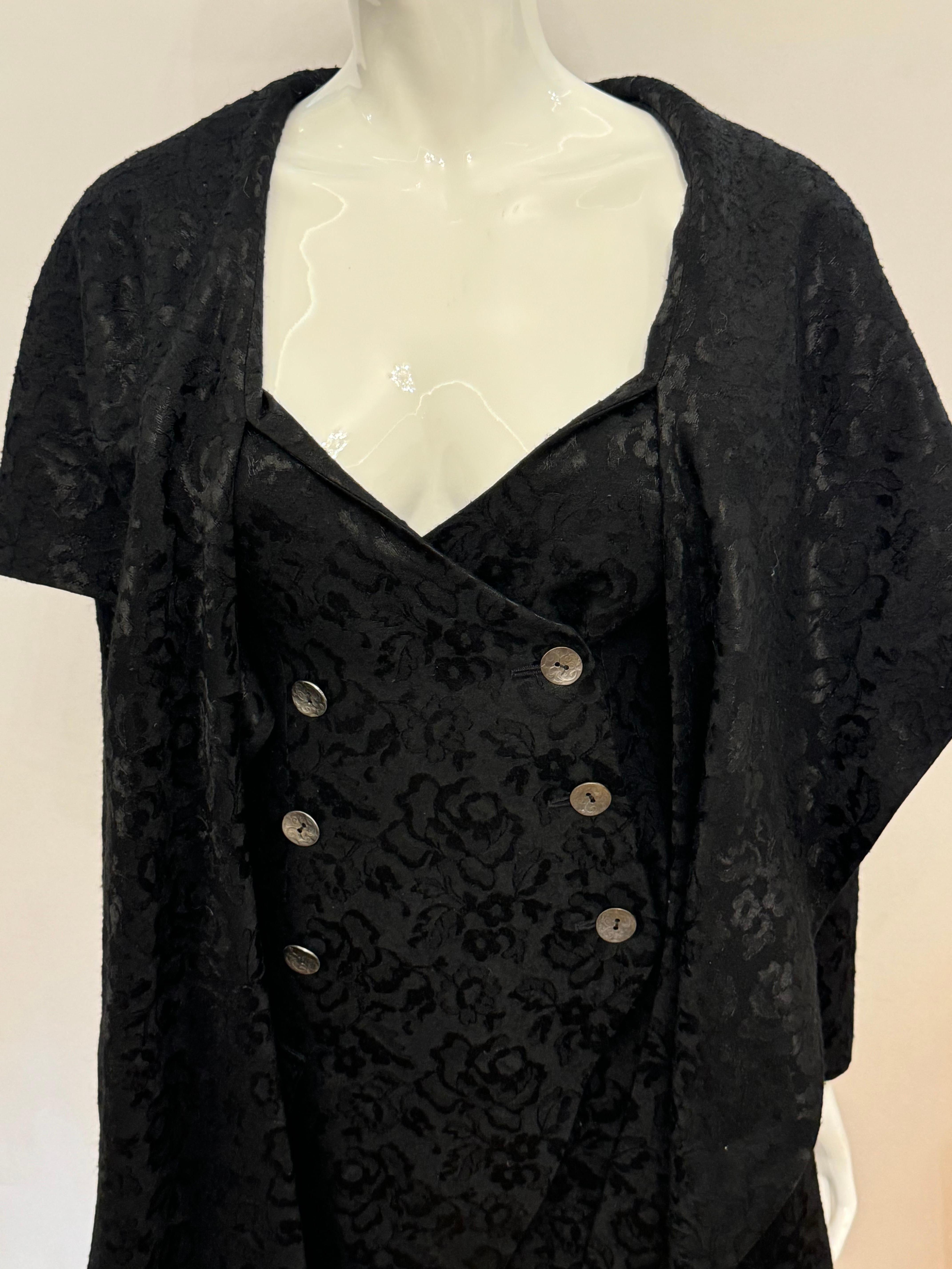 Christian Dior by John Galliano F/W 1998 rara chaqueta de pañuelo jaquard negro en venta 6