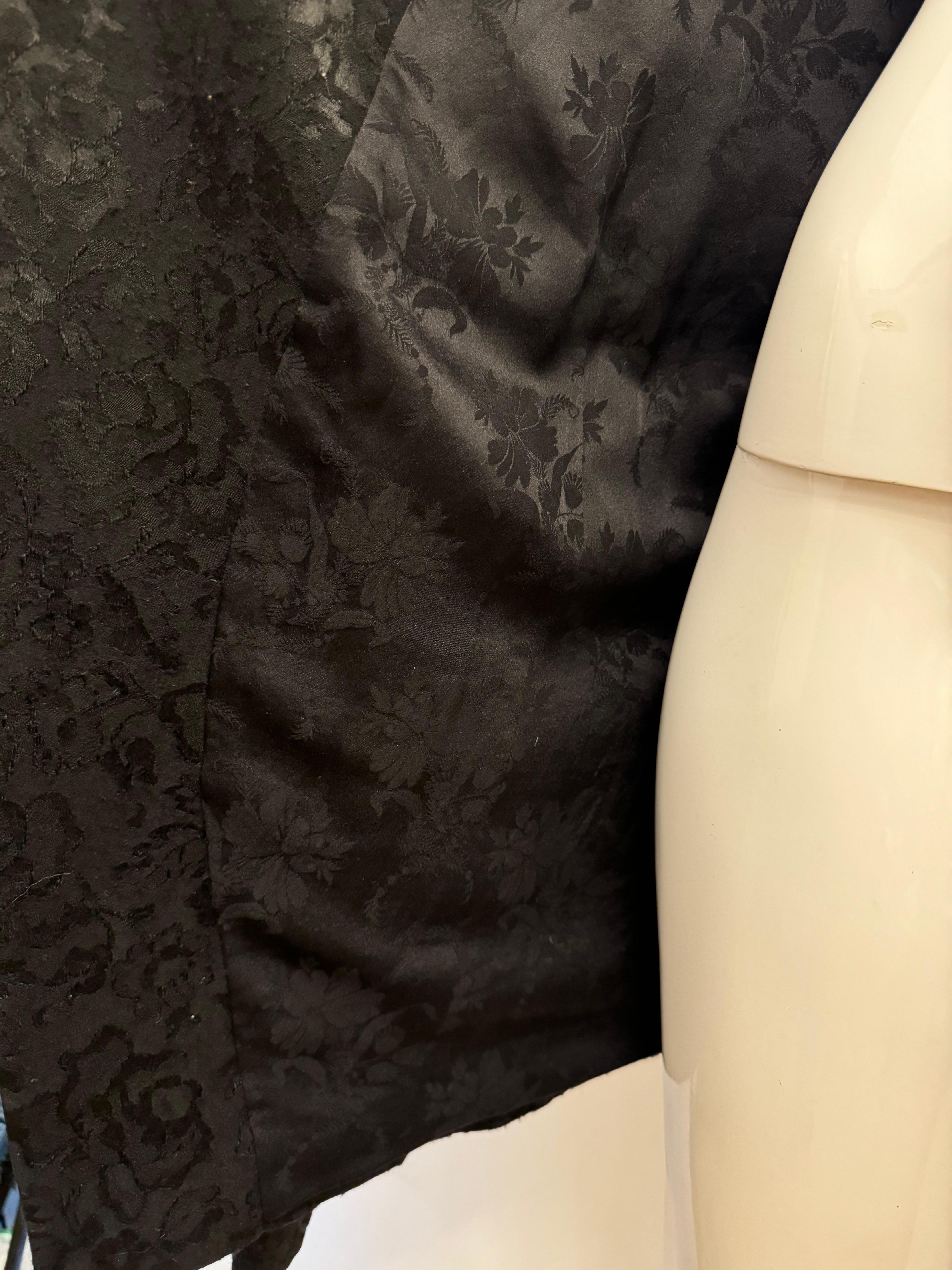 Christian Dior by John Galliano F/W 1998 rara chaqueta de pañuelo jaquard negro en venta 9