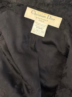Christian Dior by John Galliano F/W 1998 rare black jaquard scarf jacket