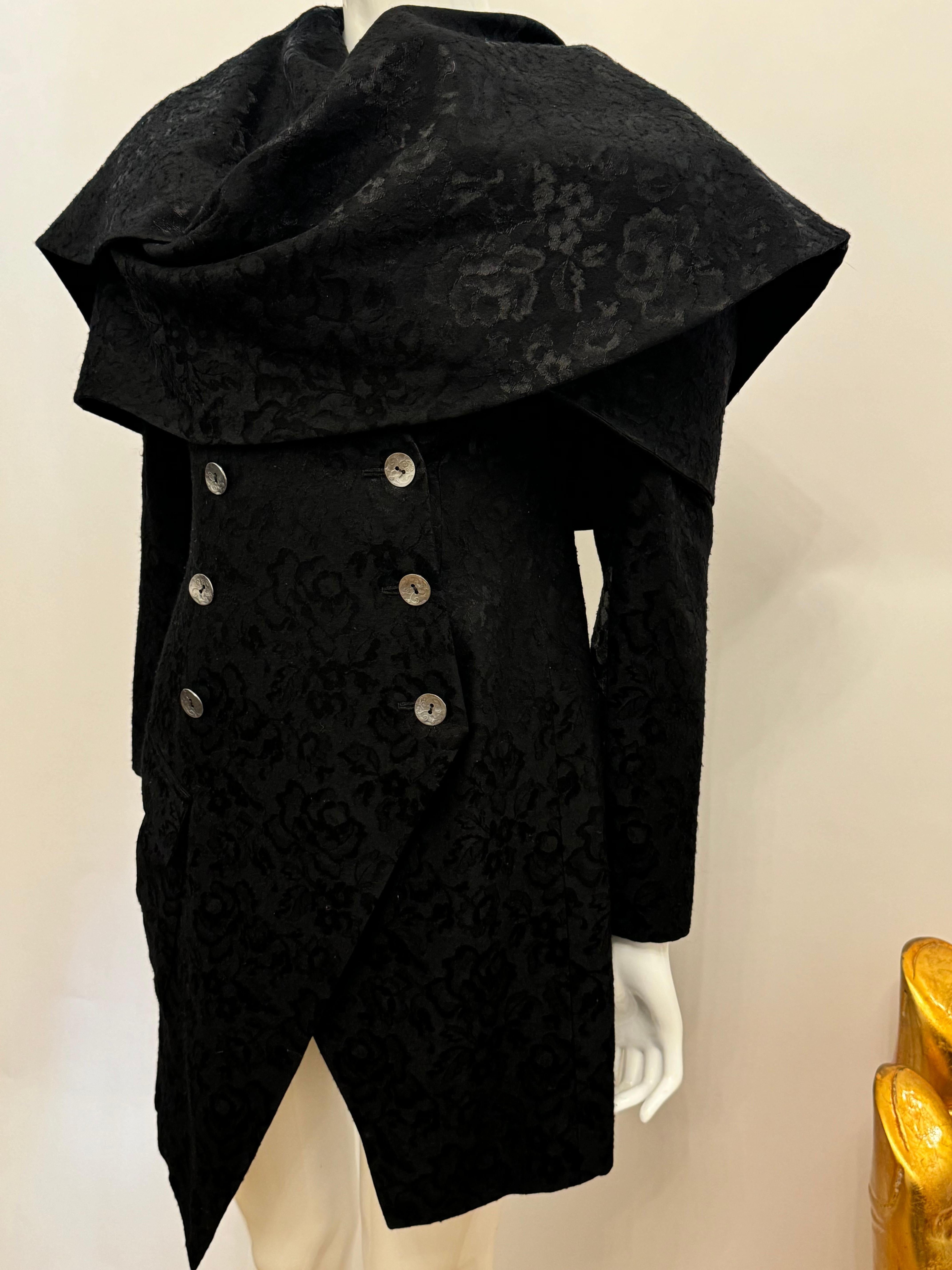 Christian Dior by John Galliano F/W 1998 rara chaqueta de pañuelo jaquard negro en Bueno estado para la venta en PARIS, FR