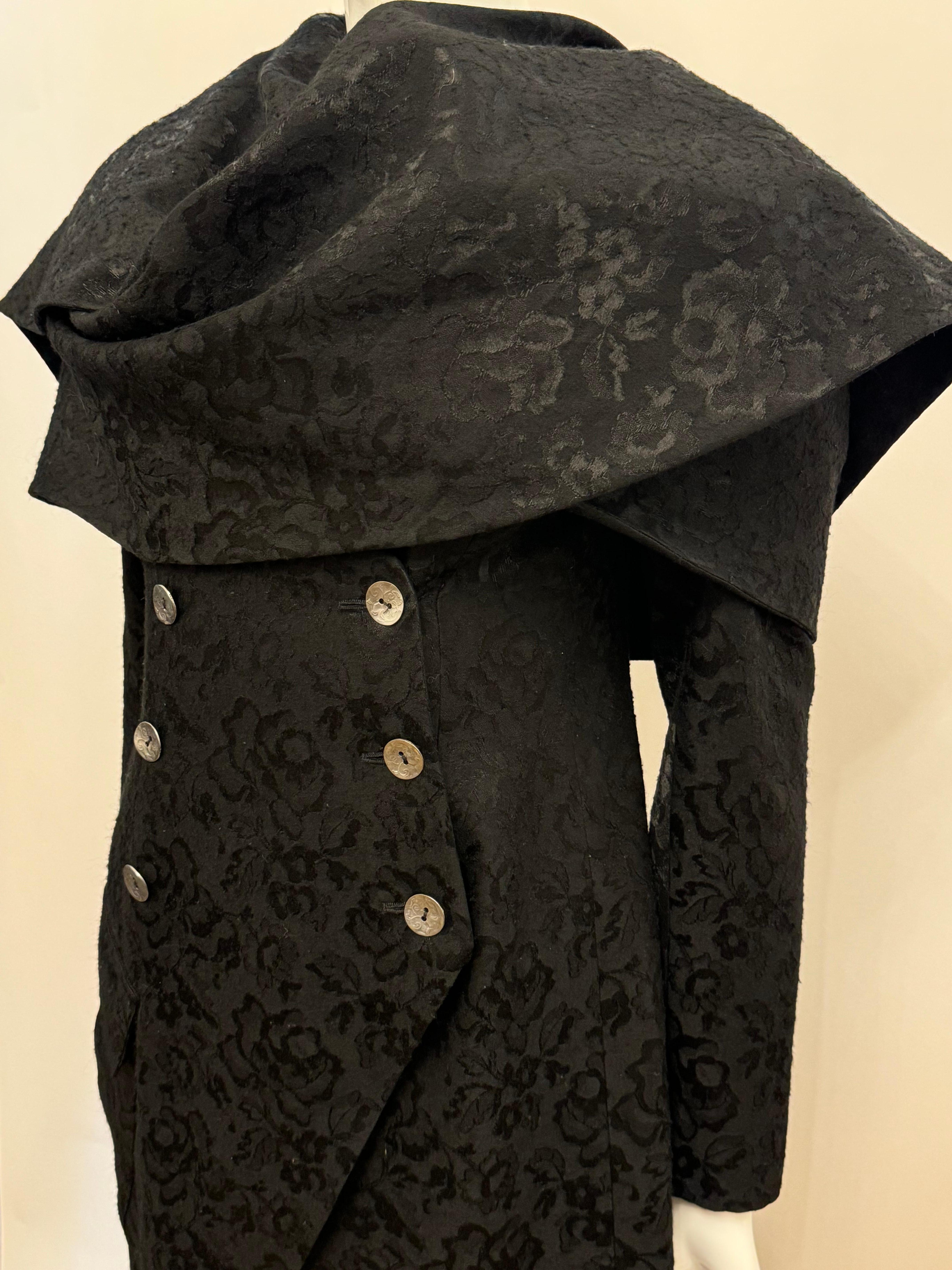 Femenino o masculino Christian Dior by John Galliano F/W 1998 rara chaqueta de pañuelo jaquard negro en venta