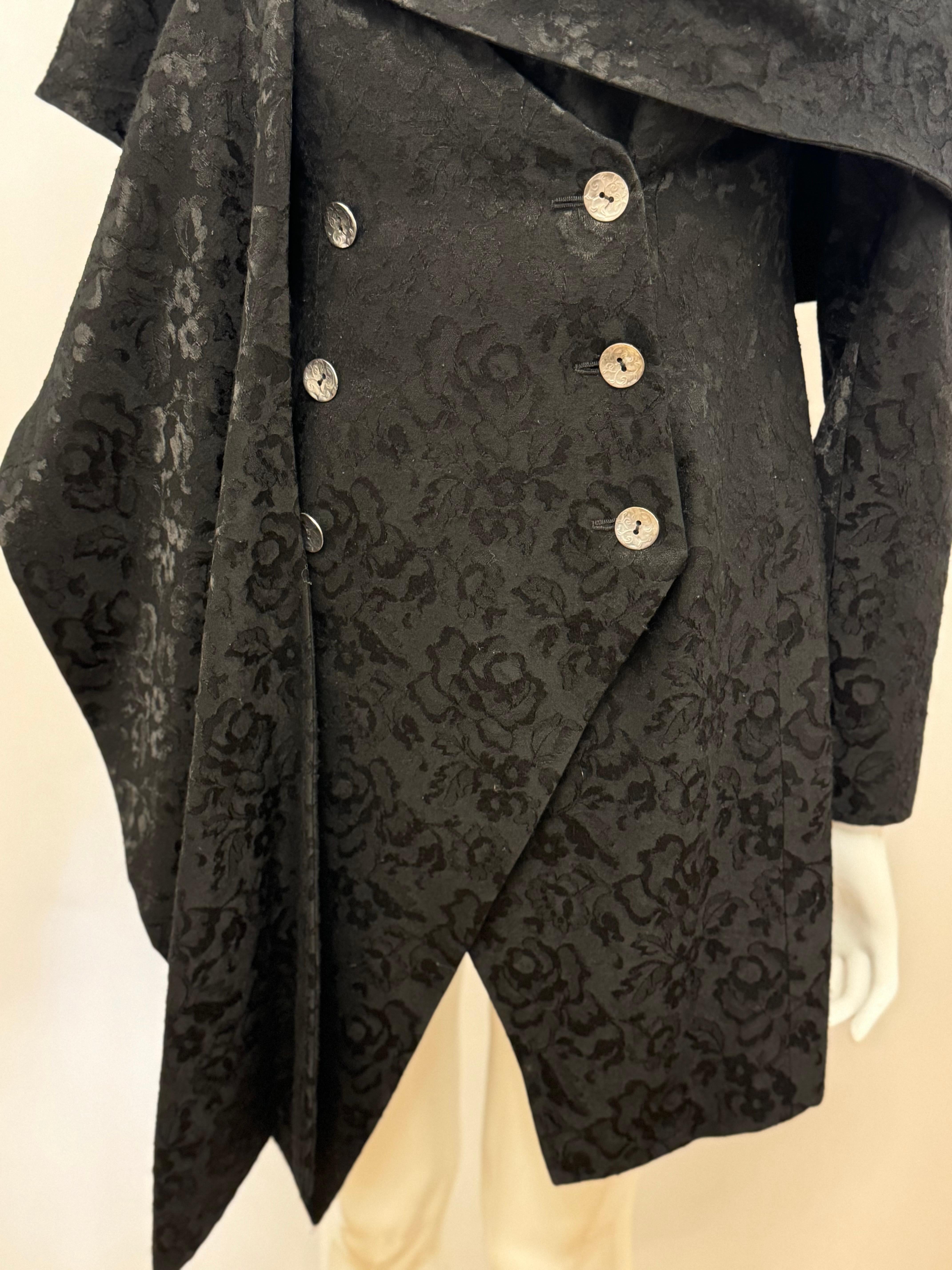 Christian Dior by John Galliano F/W 1998 rara chaqueta de pañuelo jaquard negro en venta 2