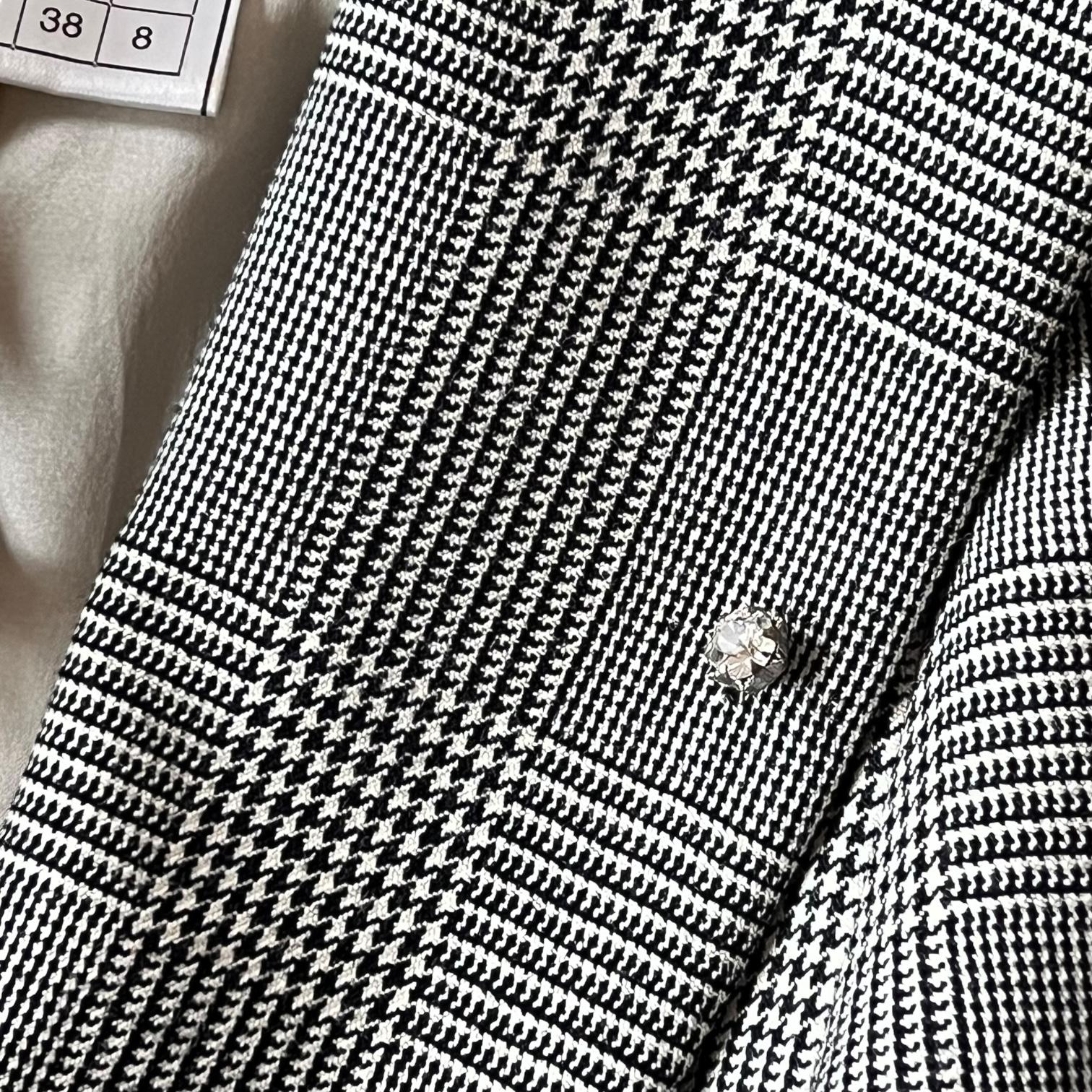 Donna Christian Galliano for Christian Dior A/I 1999 Giacca con cintura Principe di Galles in vendita