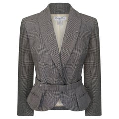 Christian Dior by John Galliano F/W 1999 Prince of Wales Belted Jacket