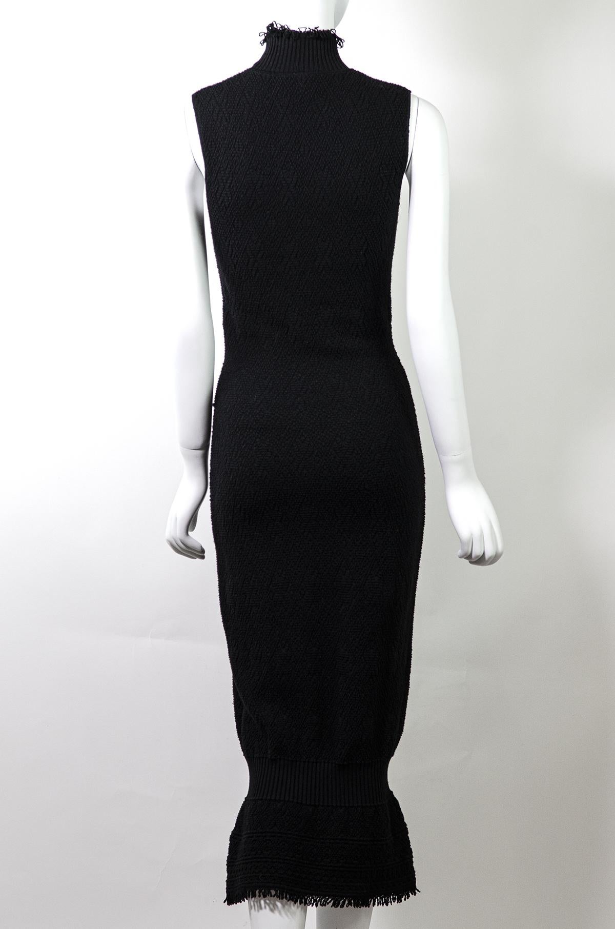 Women's CHRISTIAN DIOR by JOHN GALLIANO F/W 1999 Textured Knit Dress FR40 For Sale