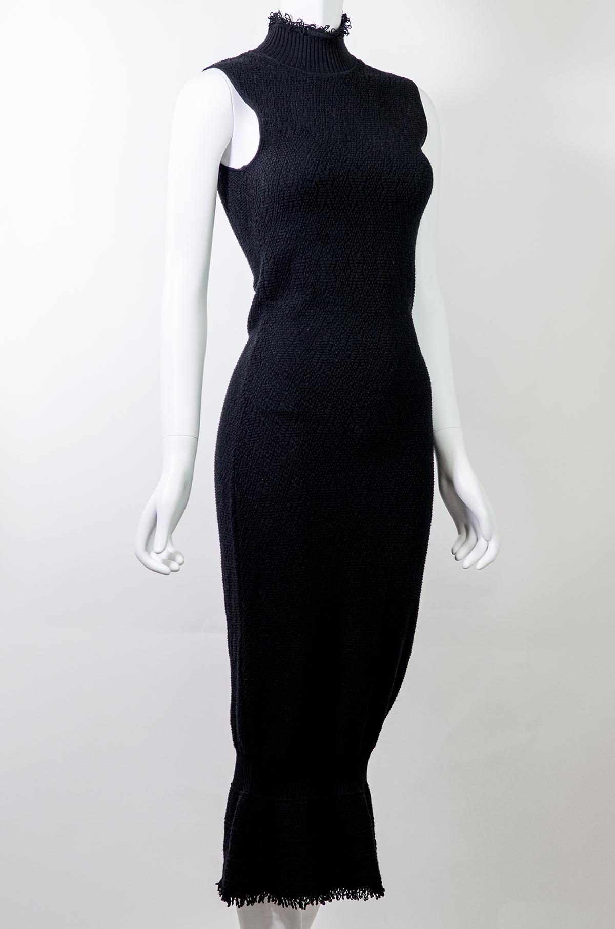 CHRISTIAN DIOR by JOHN GALLIANO F/W 1999 Textured Knit Dress FR40 For Sale 1
