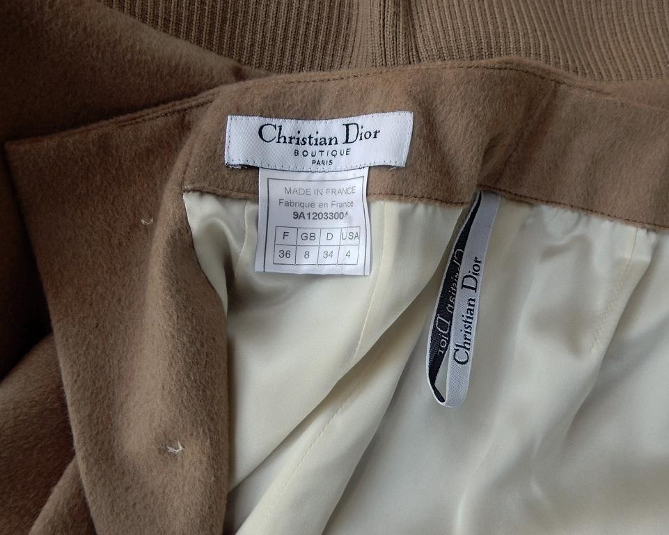 Christian Dior by John Galliano F/W 1999 Very Stylish Camel Cashmere Suit For Sale 6