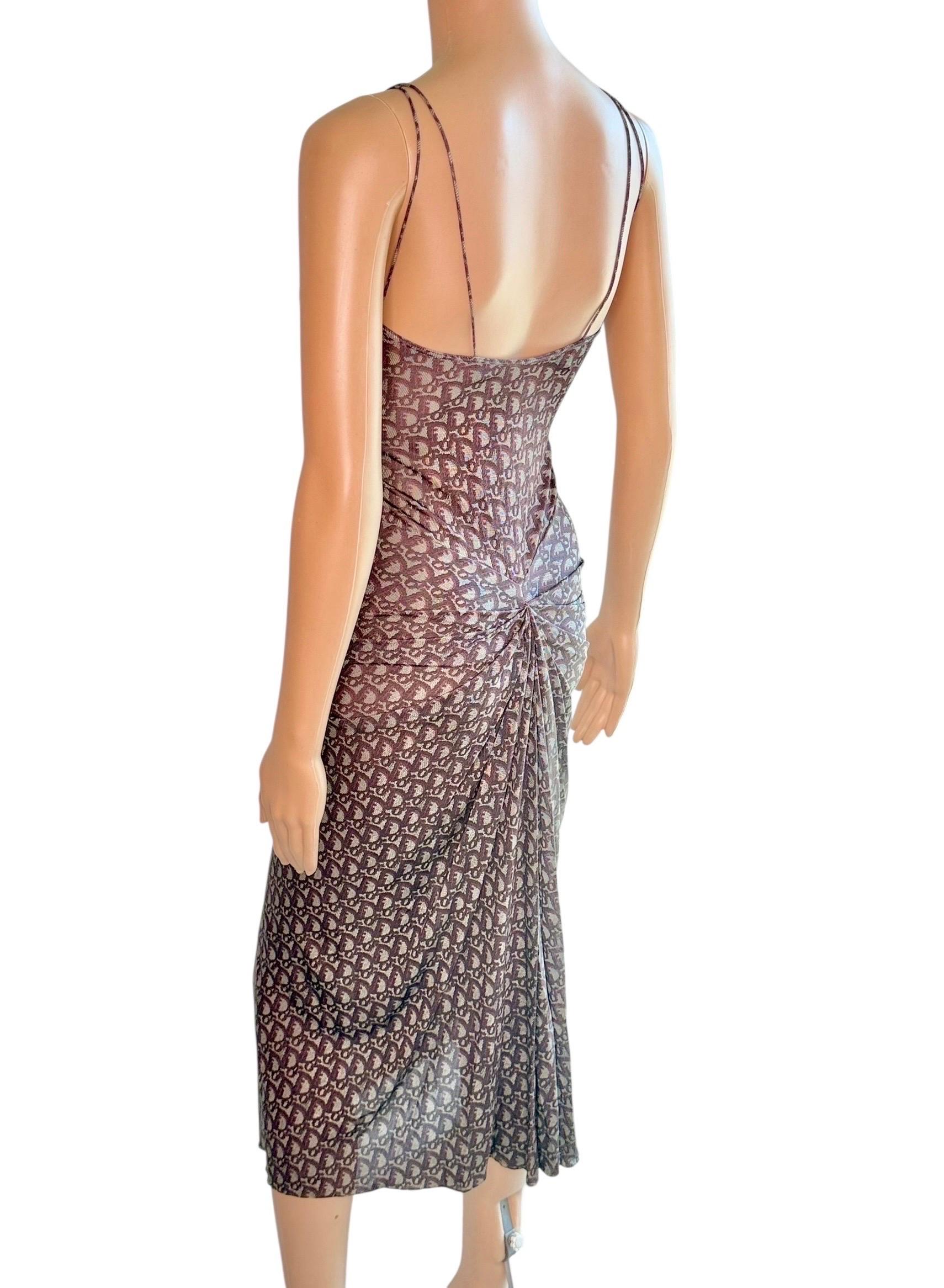 Christian Dior by John Galliano F/W 2000 Großes Logo Monogram Diorissimo Kleid im Angebot 5