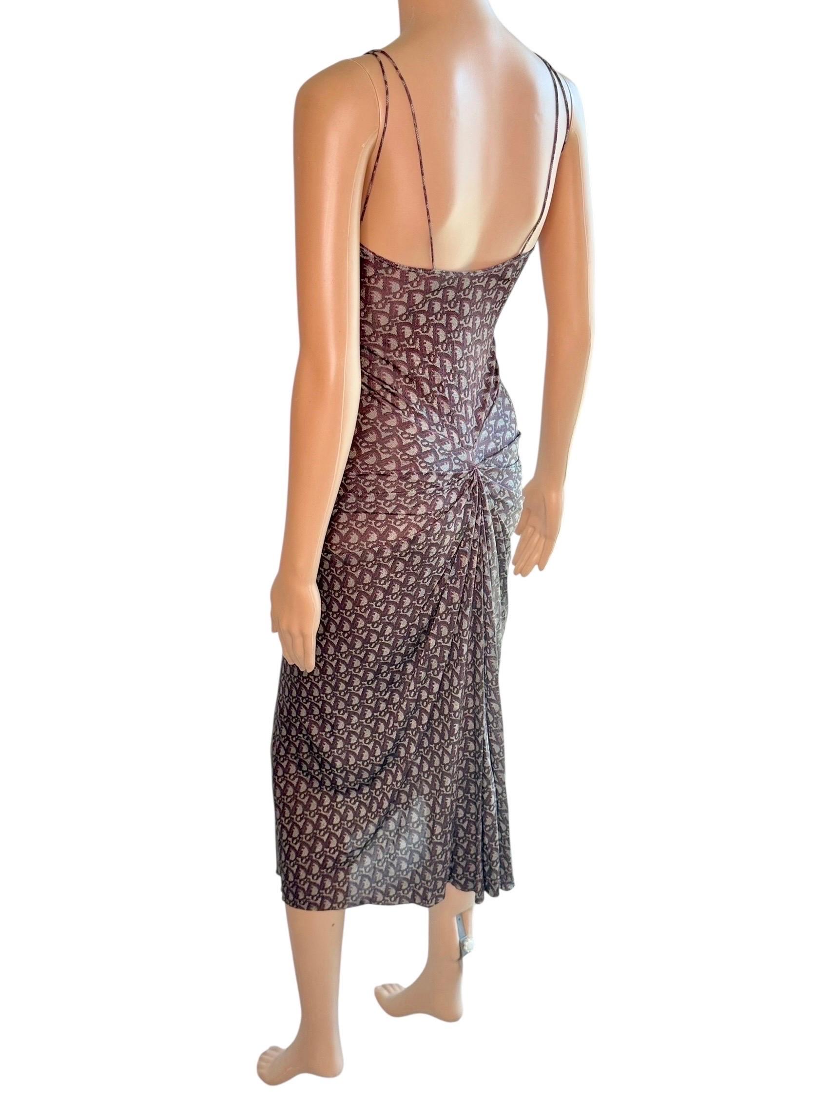 Christian Dior by John Galliano F/W 2000 Großes Logo Monogram Diorissimo Kleid im Angebot 7
