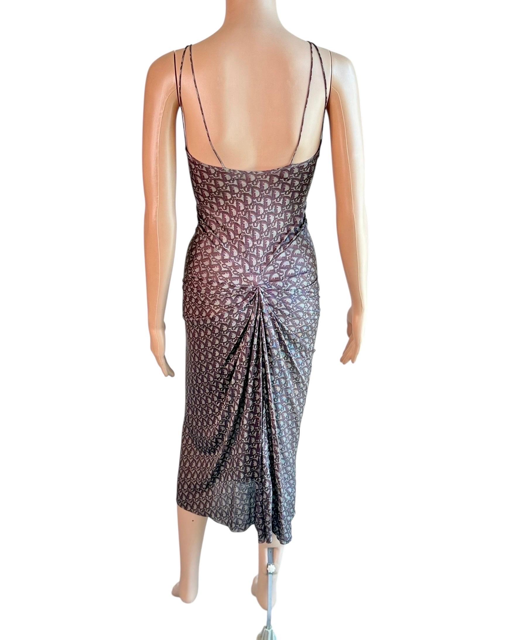 Christian Dior by John Galliano F/W 2000 Großes Logo Monogram Diorissimo Kleid im Angebot 9