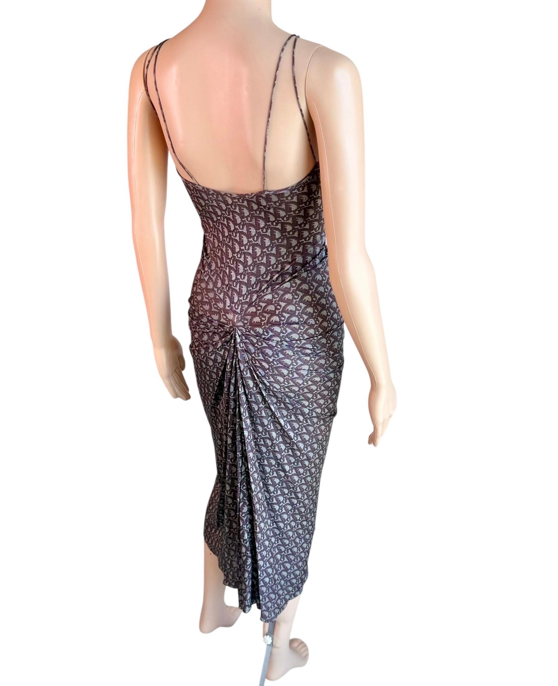 Christian Dior by John Galliano F/W 2000 Großes Logo Monogram Diorissimo Kleid im Angebot 13