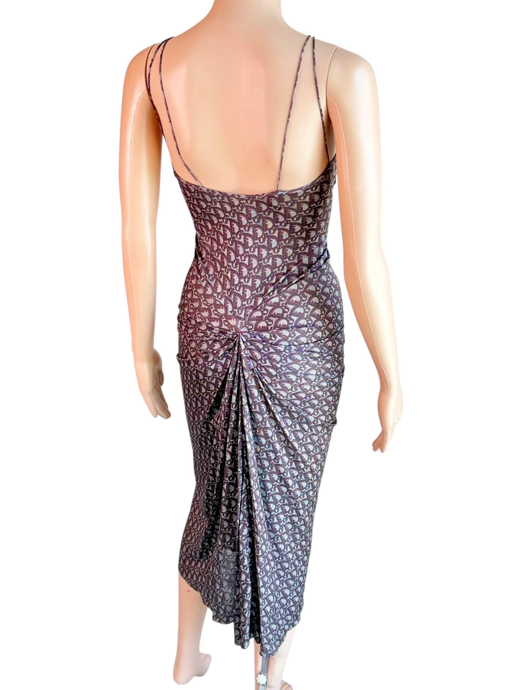 Christian Dior by John Galliano F/W 2000 Großes Logo Monogram Diorissimo Kleid Damen im Angebot