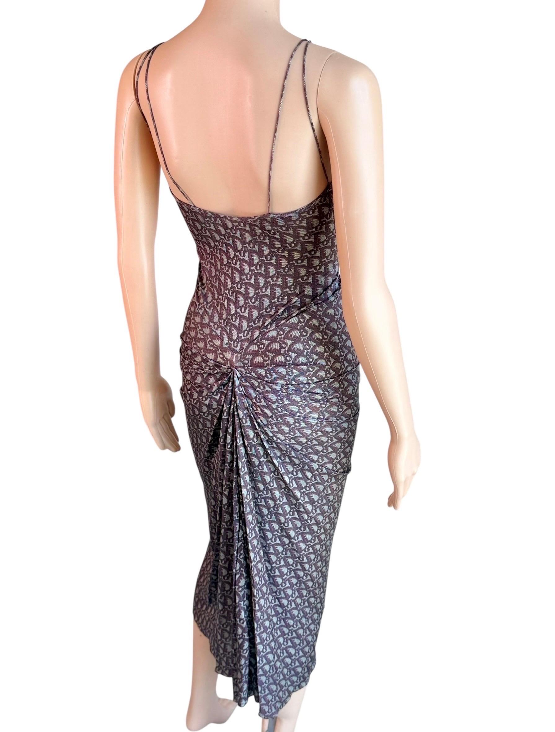 Christian Dior by John Galliano F/W 2000 Großes Logo Monogram Diorissimo Kleid im Angebot 3
