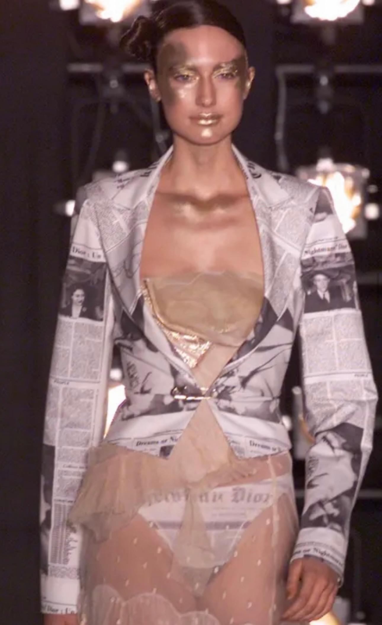 Broche épingle à nourrice en cristaux surdimensionnés Christian Dior by John Galliano F/W 2000 en vente 4