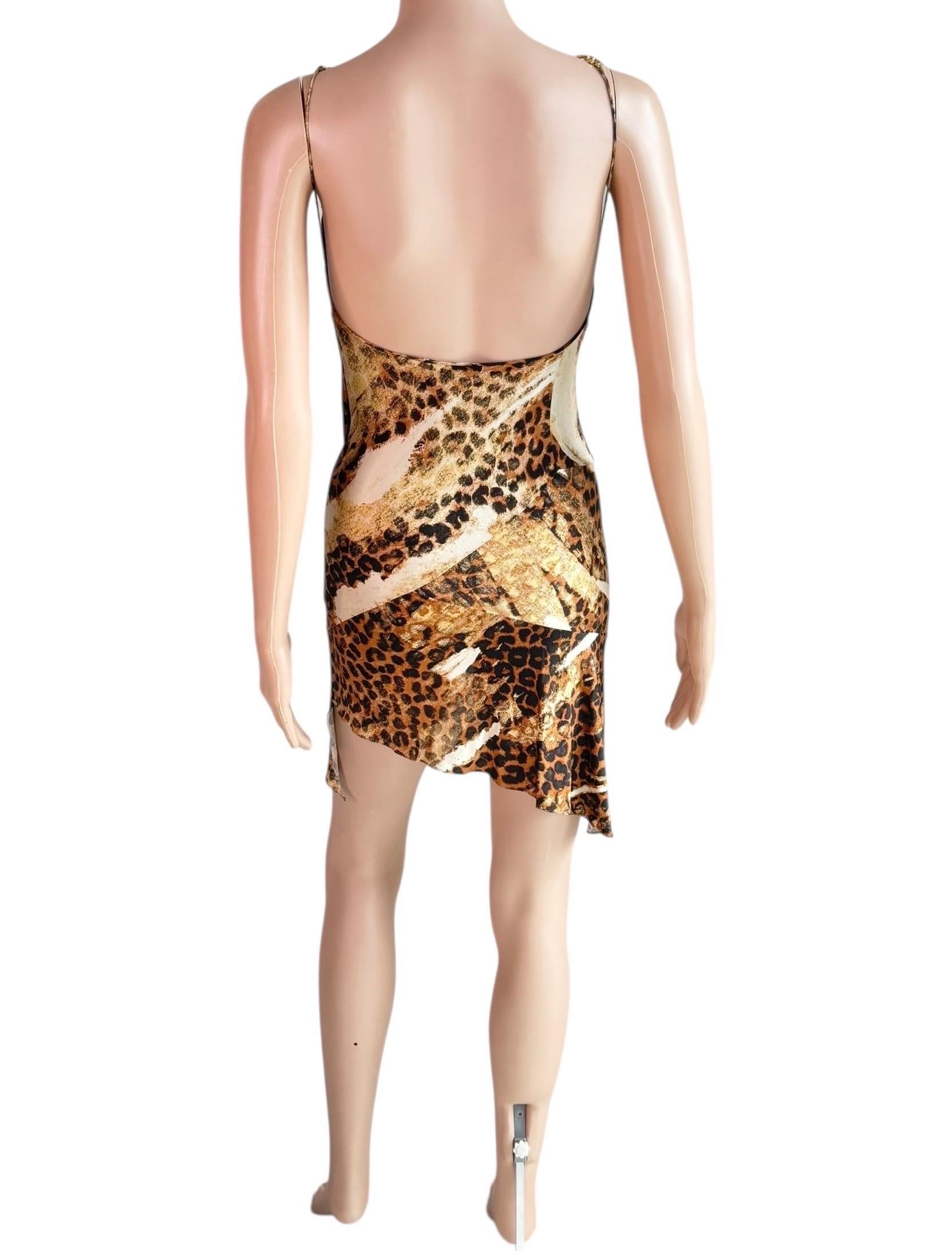 Christian Dior by John Galliano F/W 2000 Laufsteg Gold Logo Leopard Mini Dress im Angebot 7