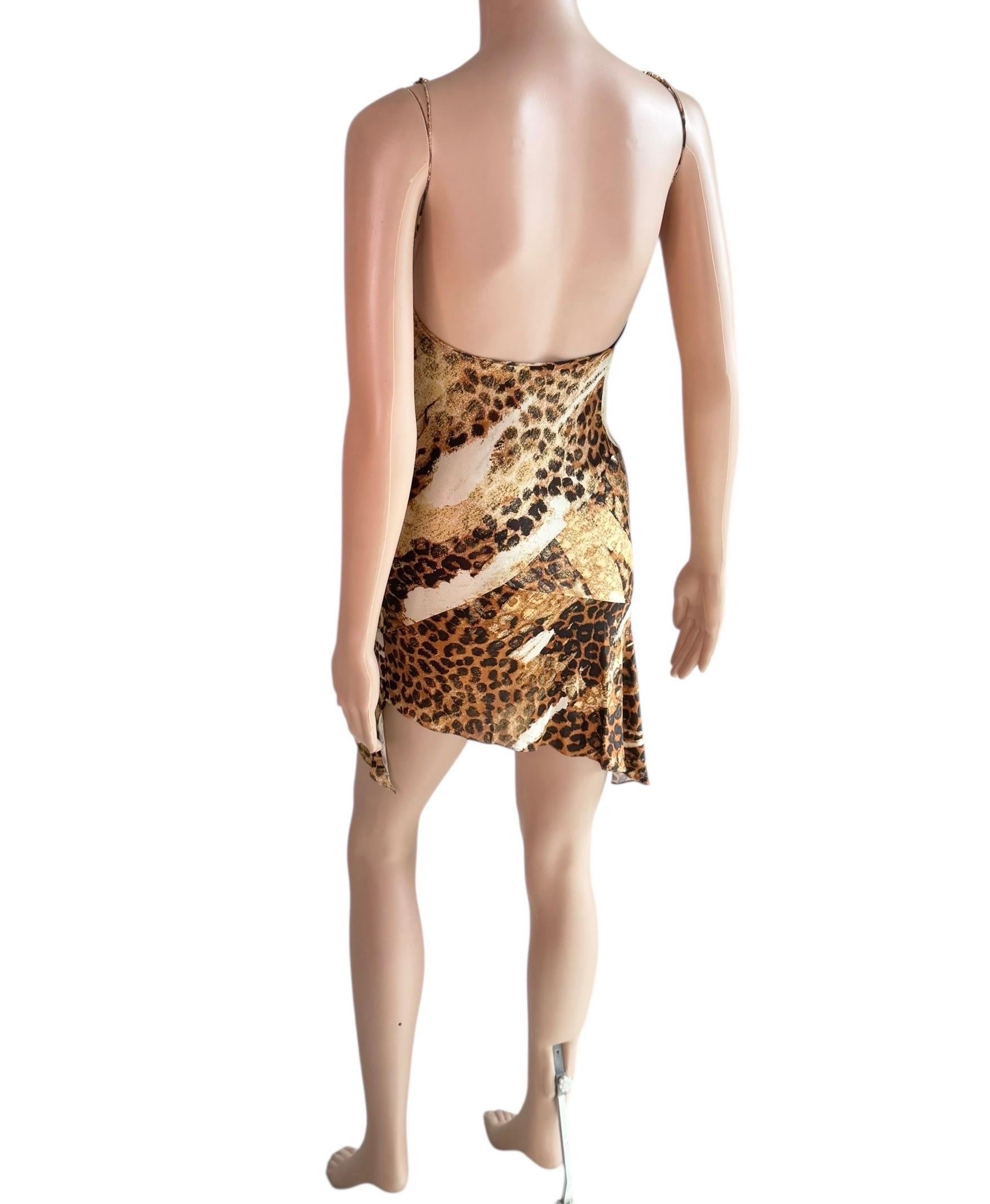 Christian Dior by John Galliano F/W 2000 Laufsteg Gold Logo Leopard Mini Dress im Angebot 11