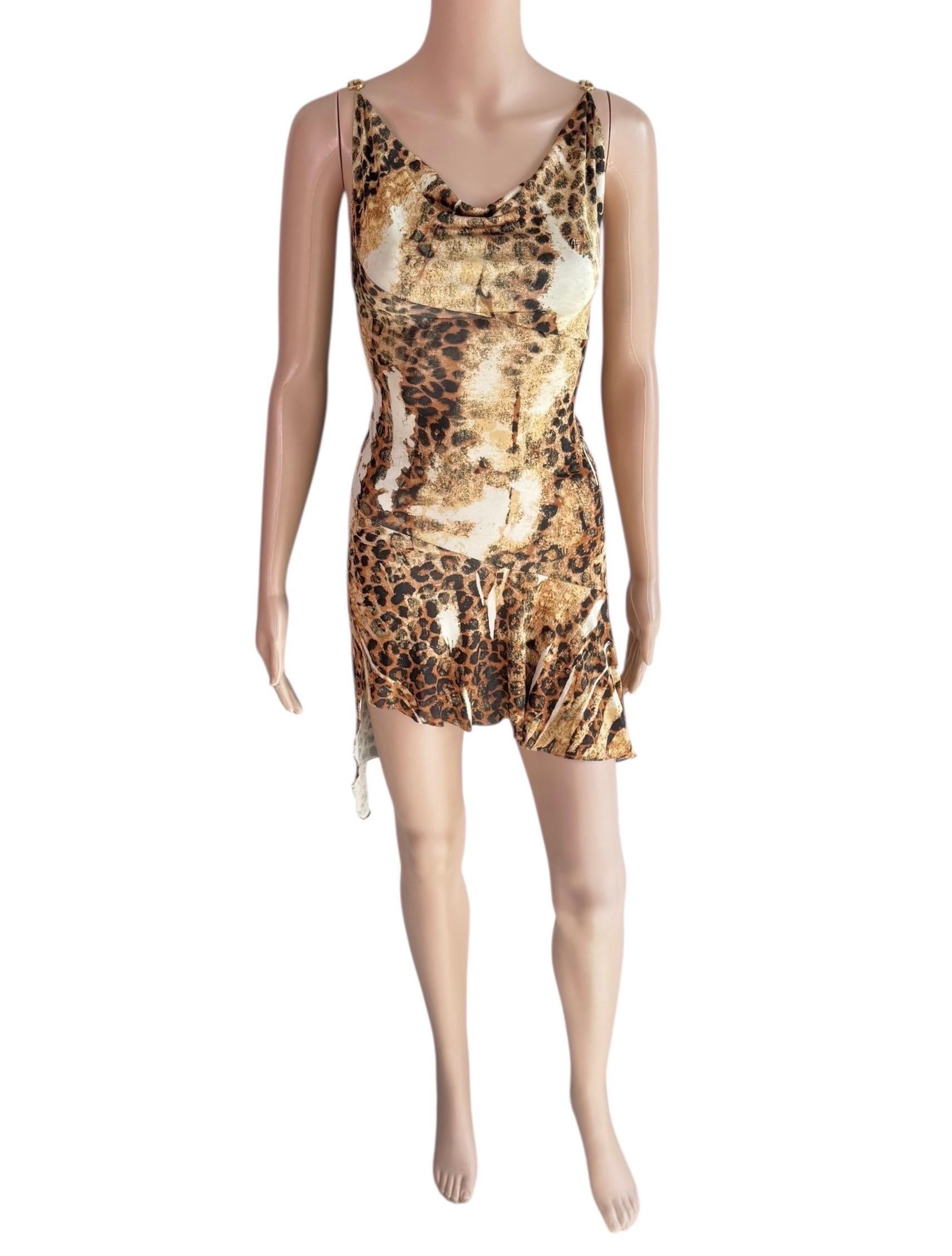 Christian Dior by John Galliano F/W 2000 Laufsteg Gold Logo Leopard Mini Dress im Angebot 12