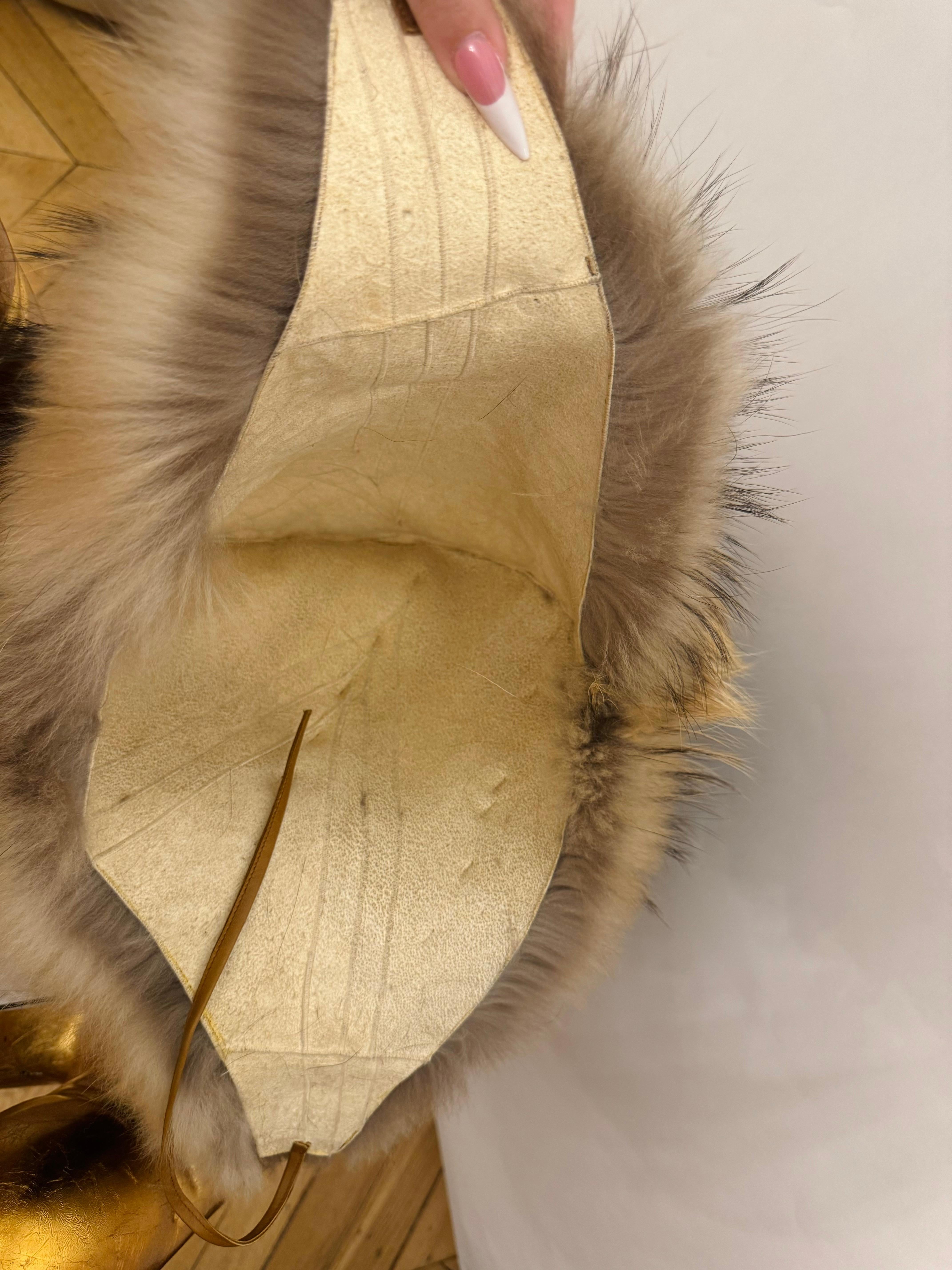 Christian Dior by John Galliano F/W 2002 sample raccoon fur oversized chapka hat en venta 12