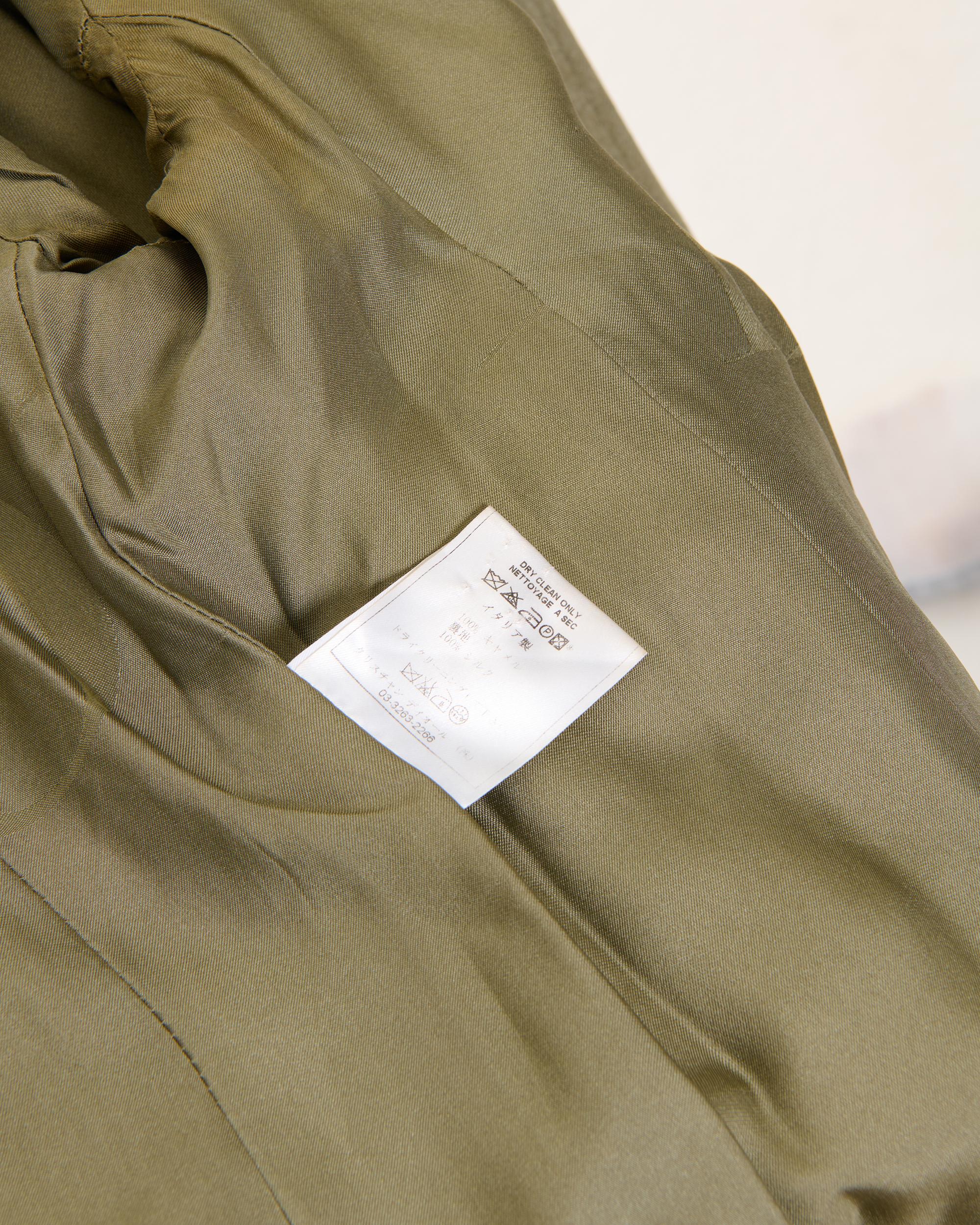 Christian Dior by John Galliano H/W 2003 Khaki cachemire Militärjacke und Auto im Angebot 12