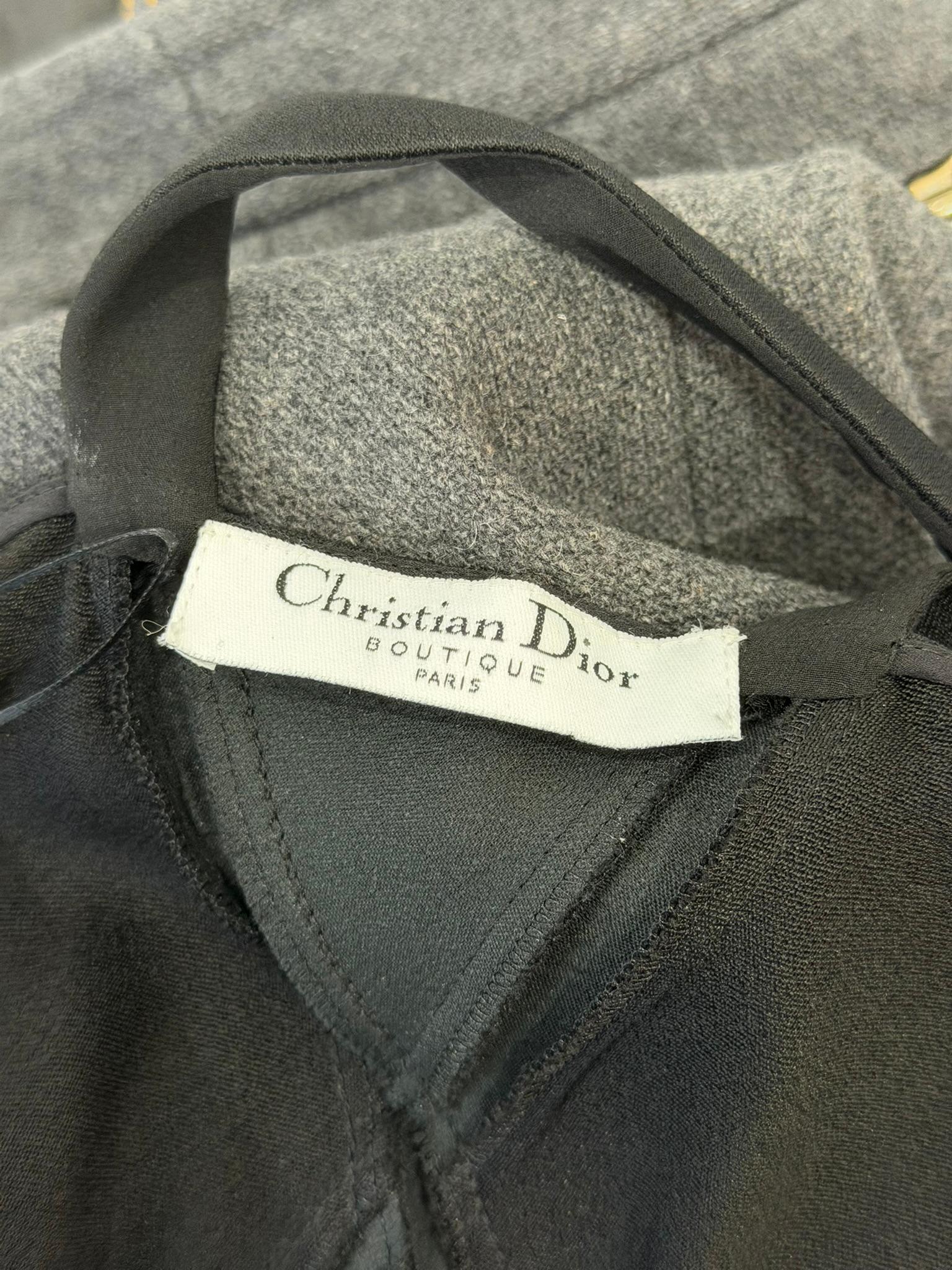 Christian Dior for John Galliano for Christian Dior F/W 2004 Black Bias-Cut Evening Gown en vente 5