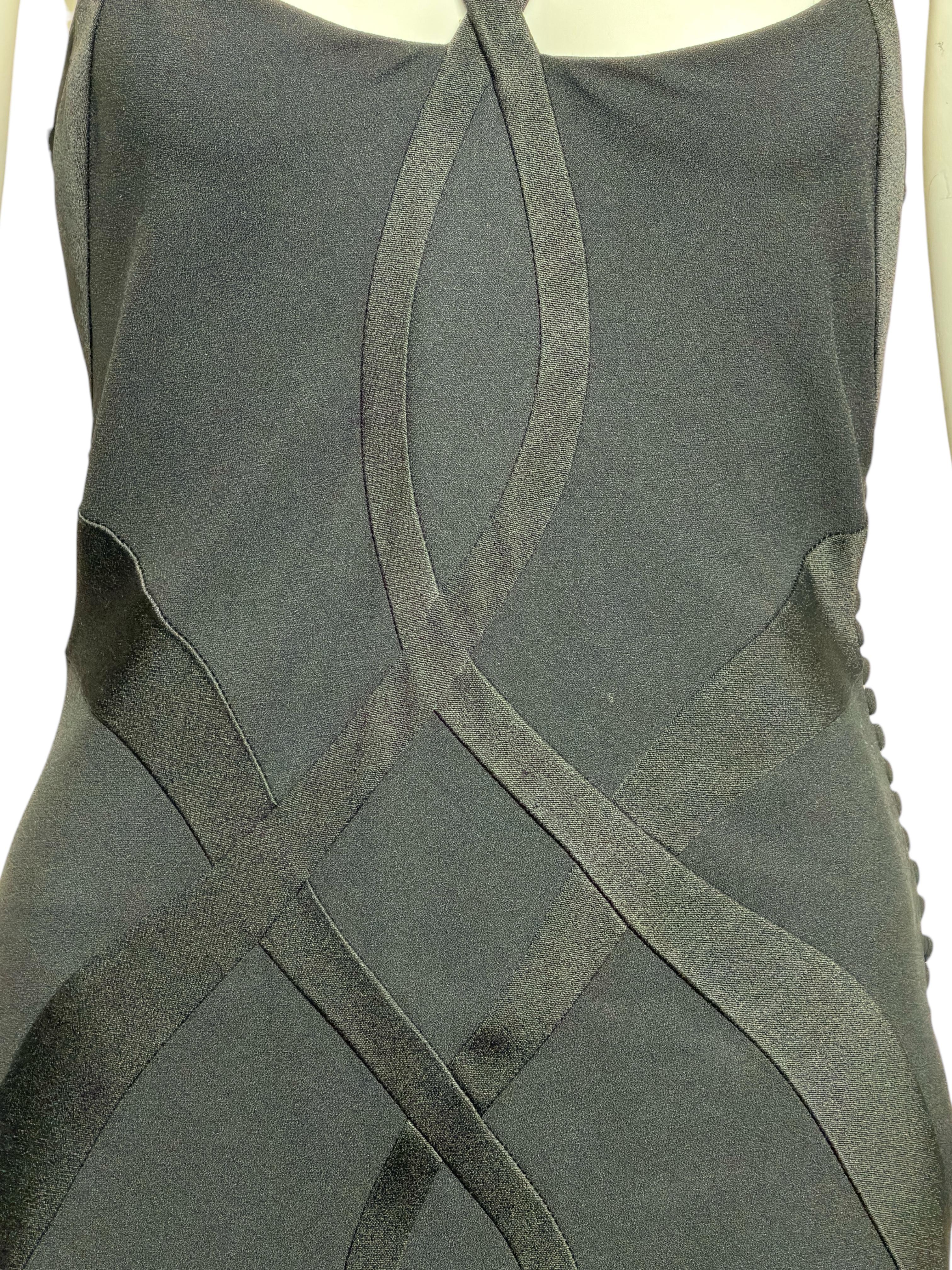 Christian Dior for John Galliano for Christian Dior F/W 2004 Black Bias-Cut Evening Gown Excellent état - En vente à Paris, FR