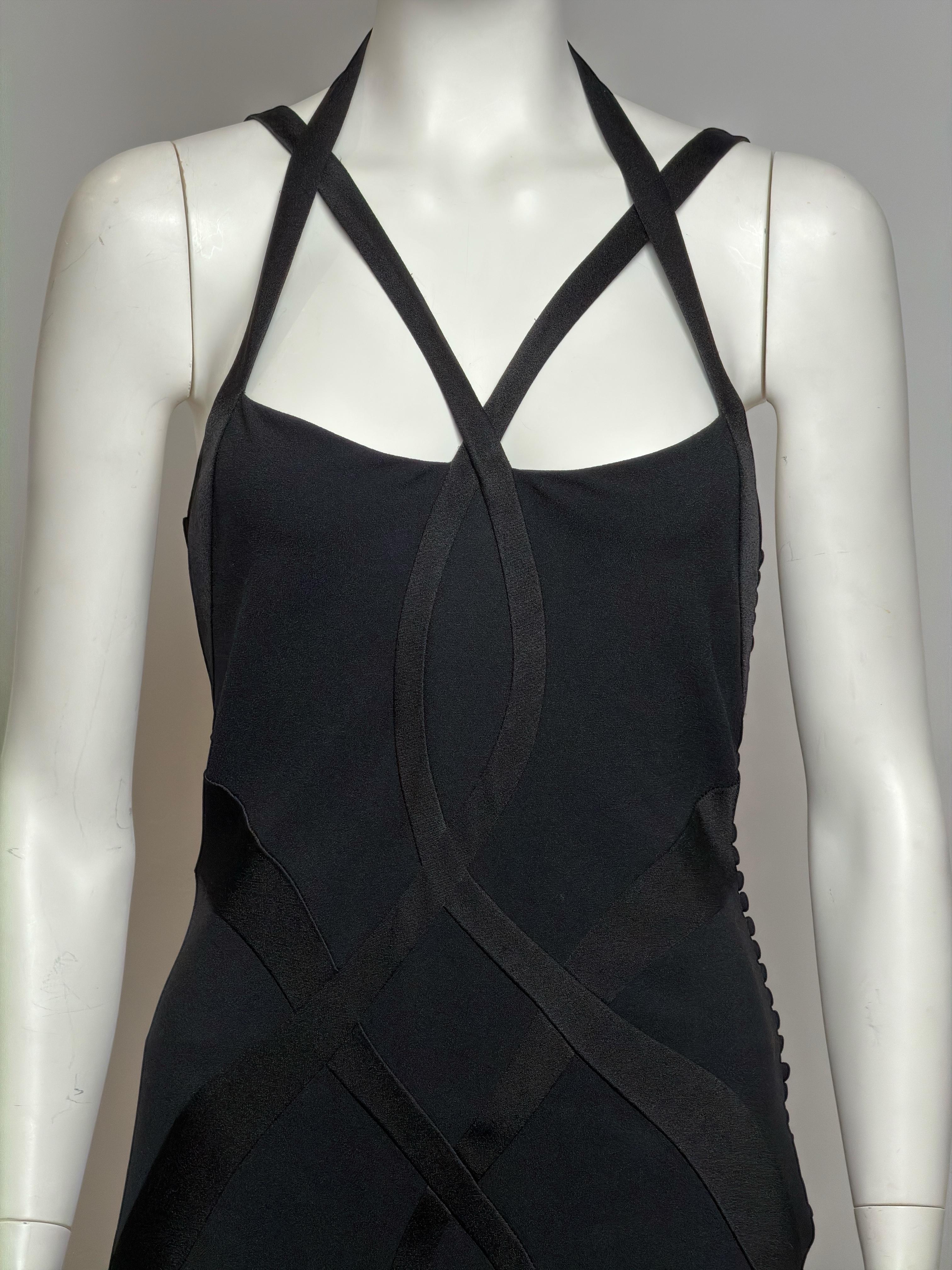 Christian Dior for John Galliano for Christian Dior F/W 2004 Black Bias-Cut Evening Gown Pour femmes en vente