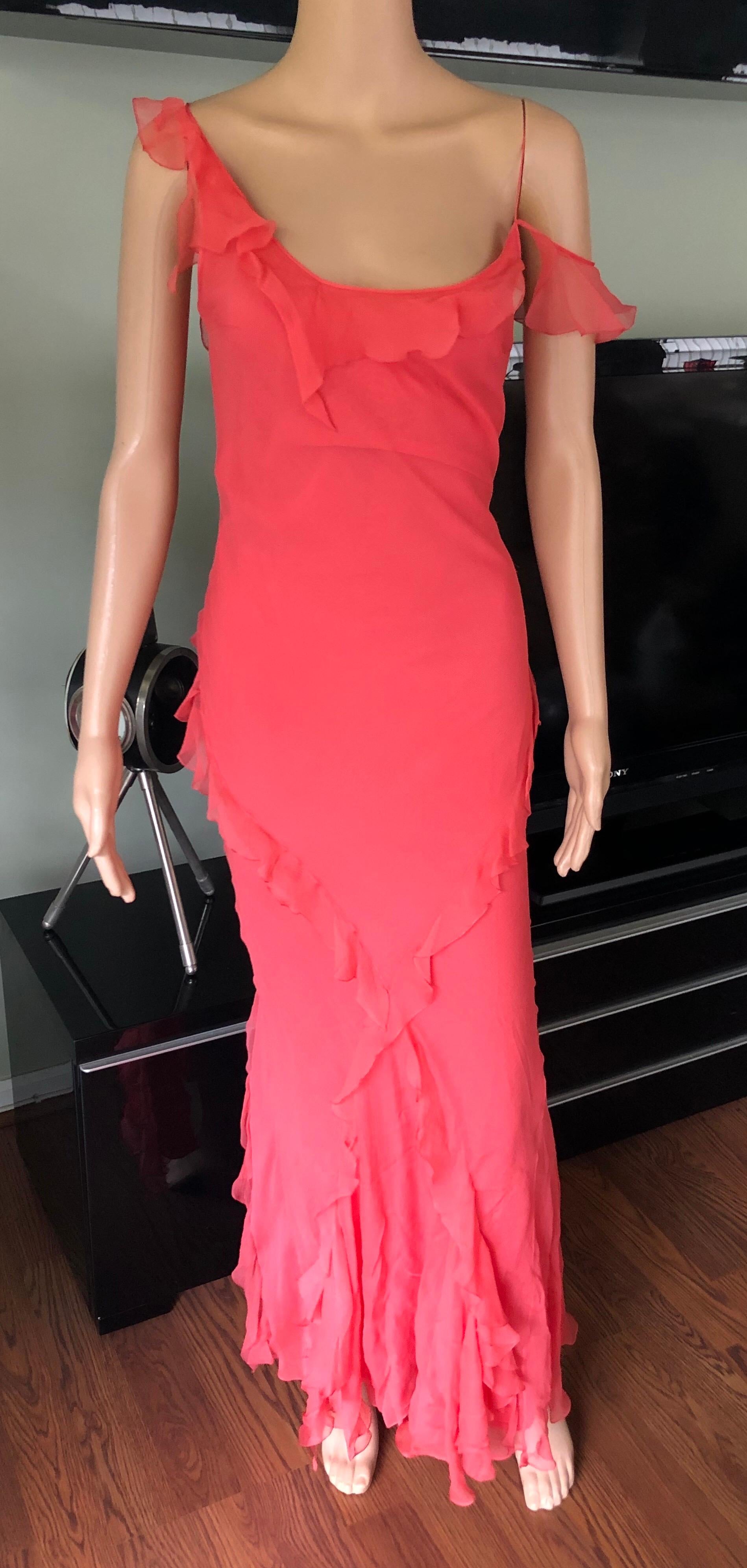 Christian Dior by John Galliano F/W 2004 Open Back Silk Evening Dress Gown 1