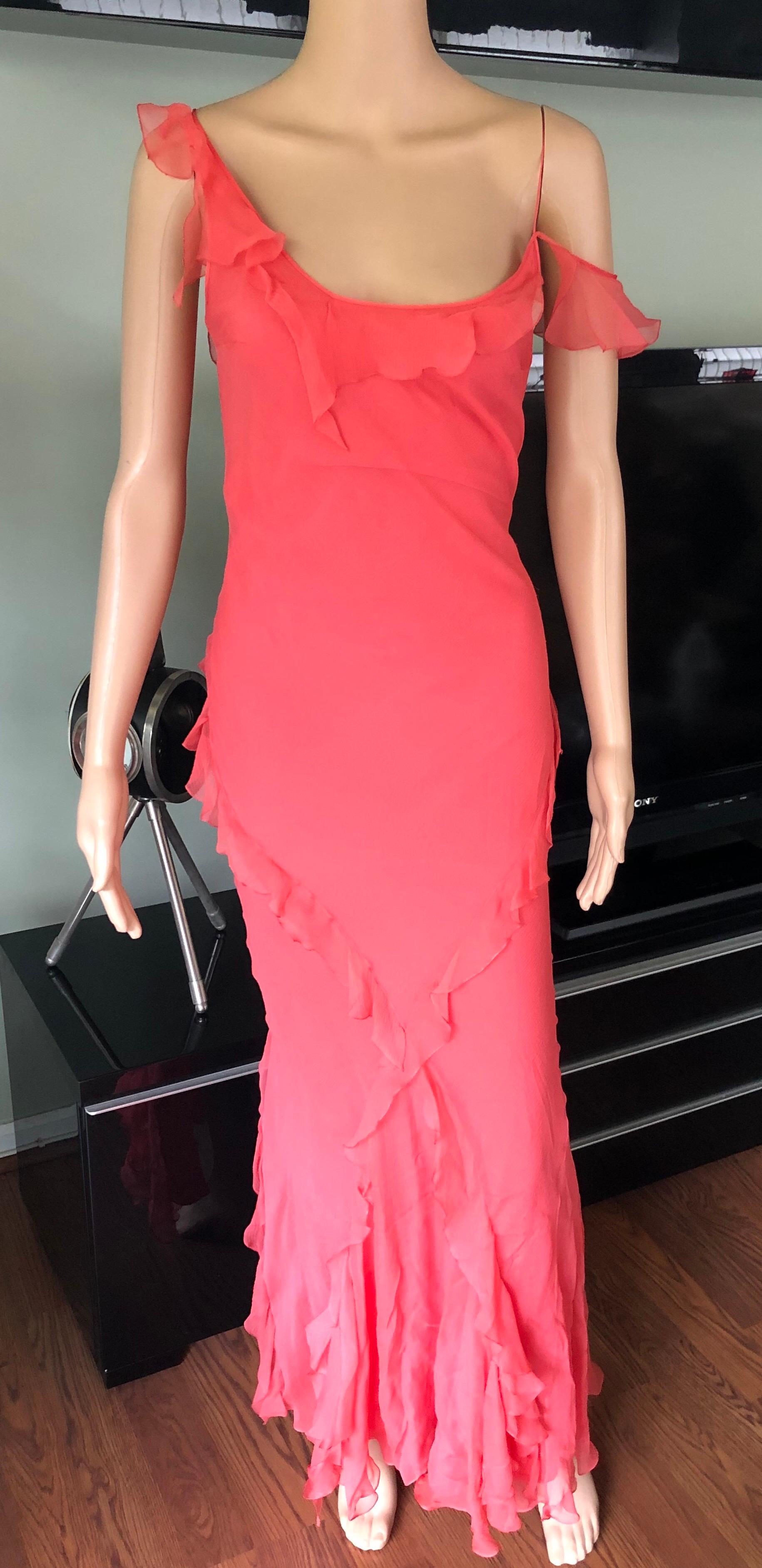 Christian Dior by John Galliano F/W 2004 Open Back Silk Evening Dress Gown 2