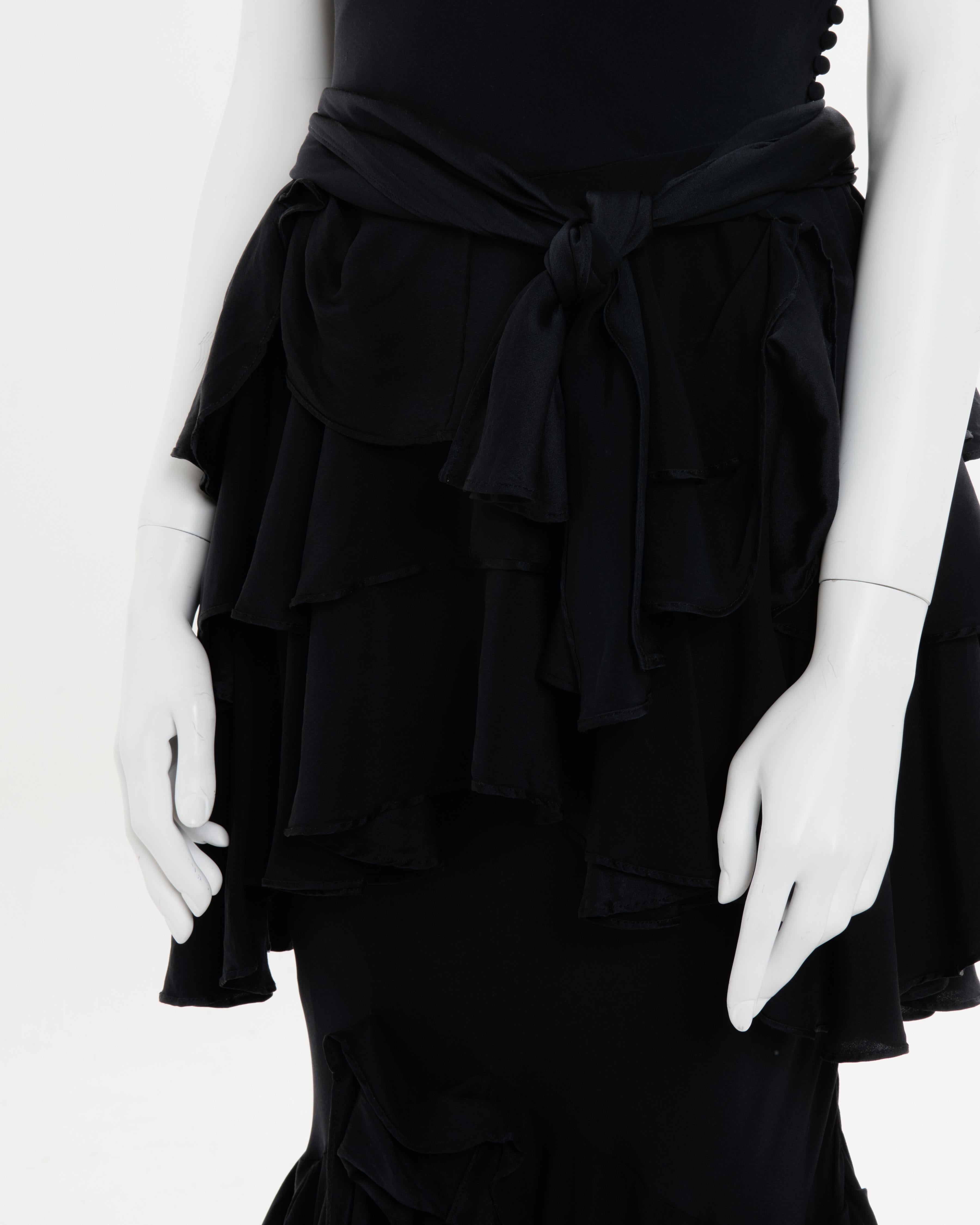 Christian Dior by John Galliano F/W 2006 Black silk bias-cut evening dress 6