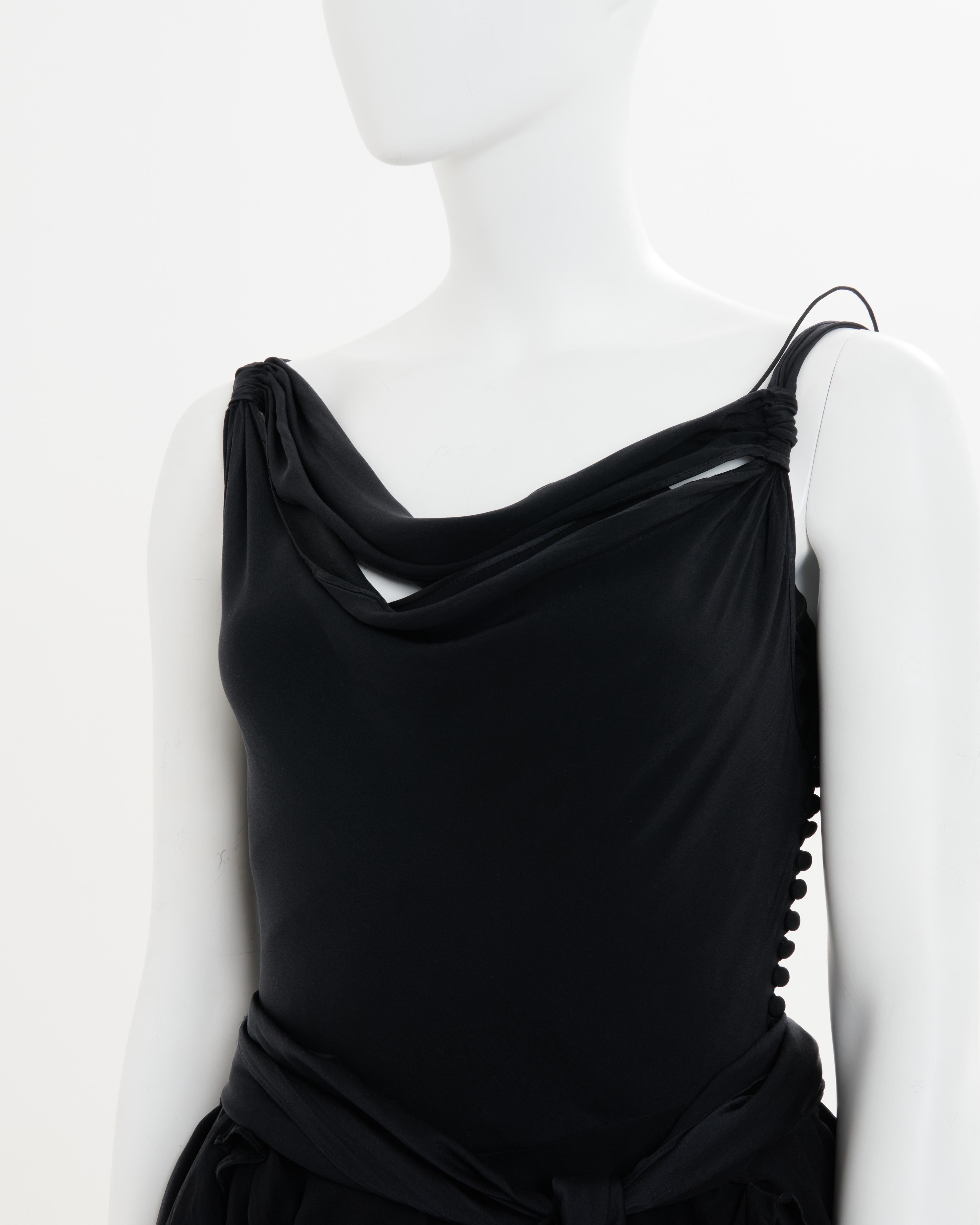 Christian Dior by John Galliano F/W 2006 Black silk bias-cut evening dress 9