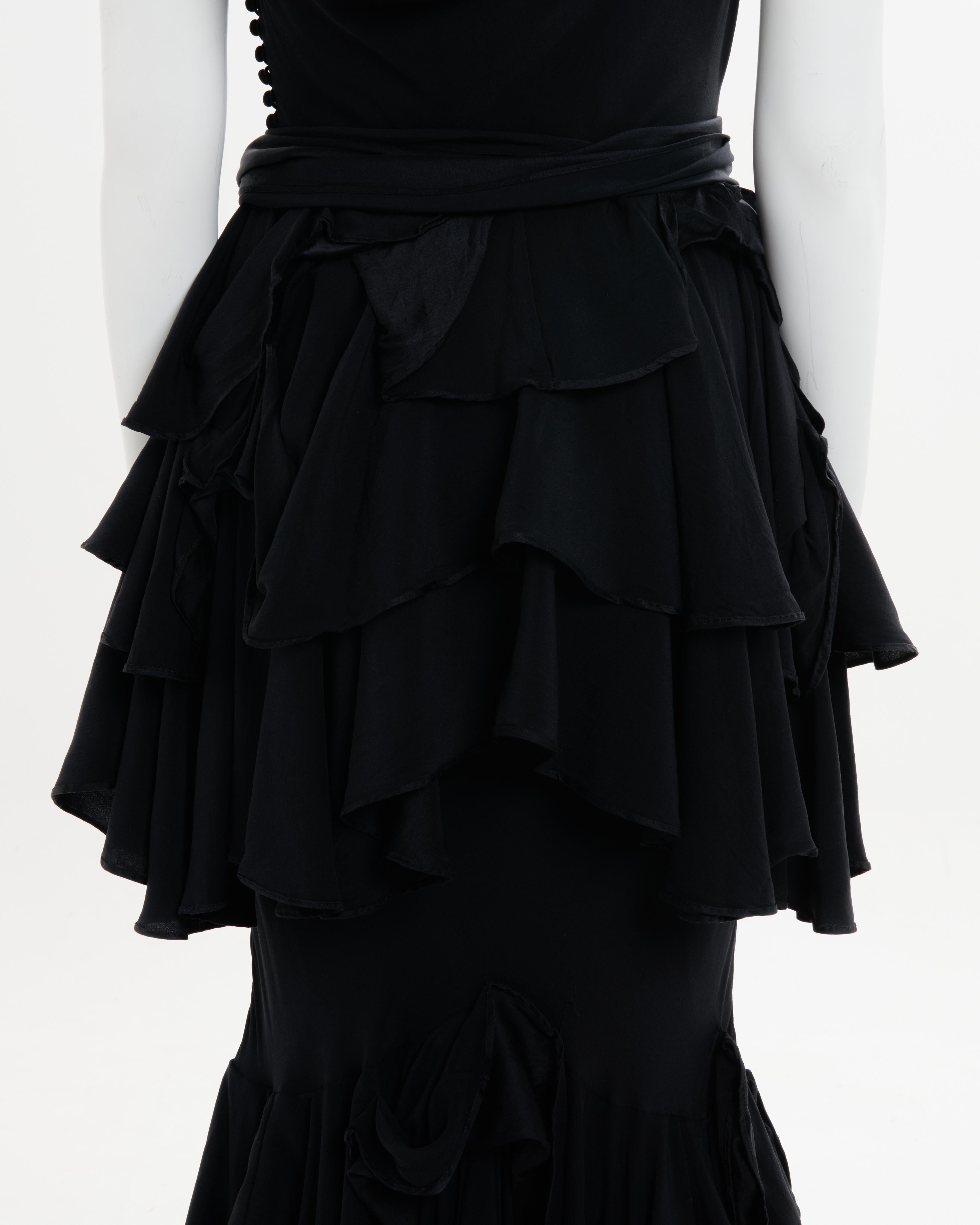 Christian Dior by John Galliano F/W 2006 Black silk bias-cut evening dress 11