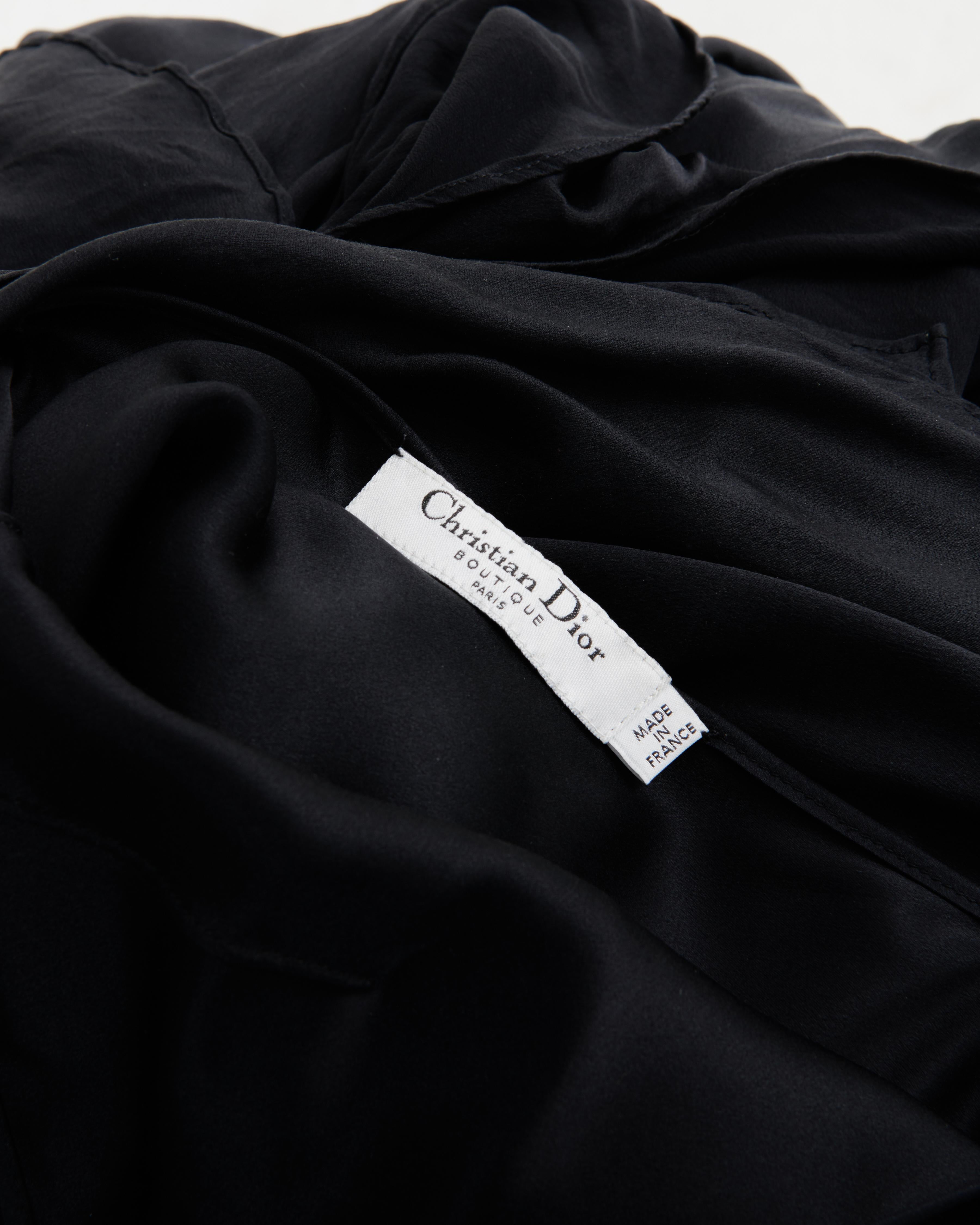 Christian Dior by John Galliano F/W 2006 Black silk bias-cut evening dress 13