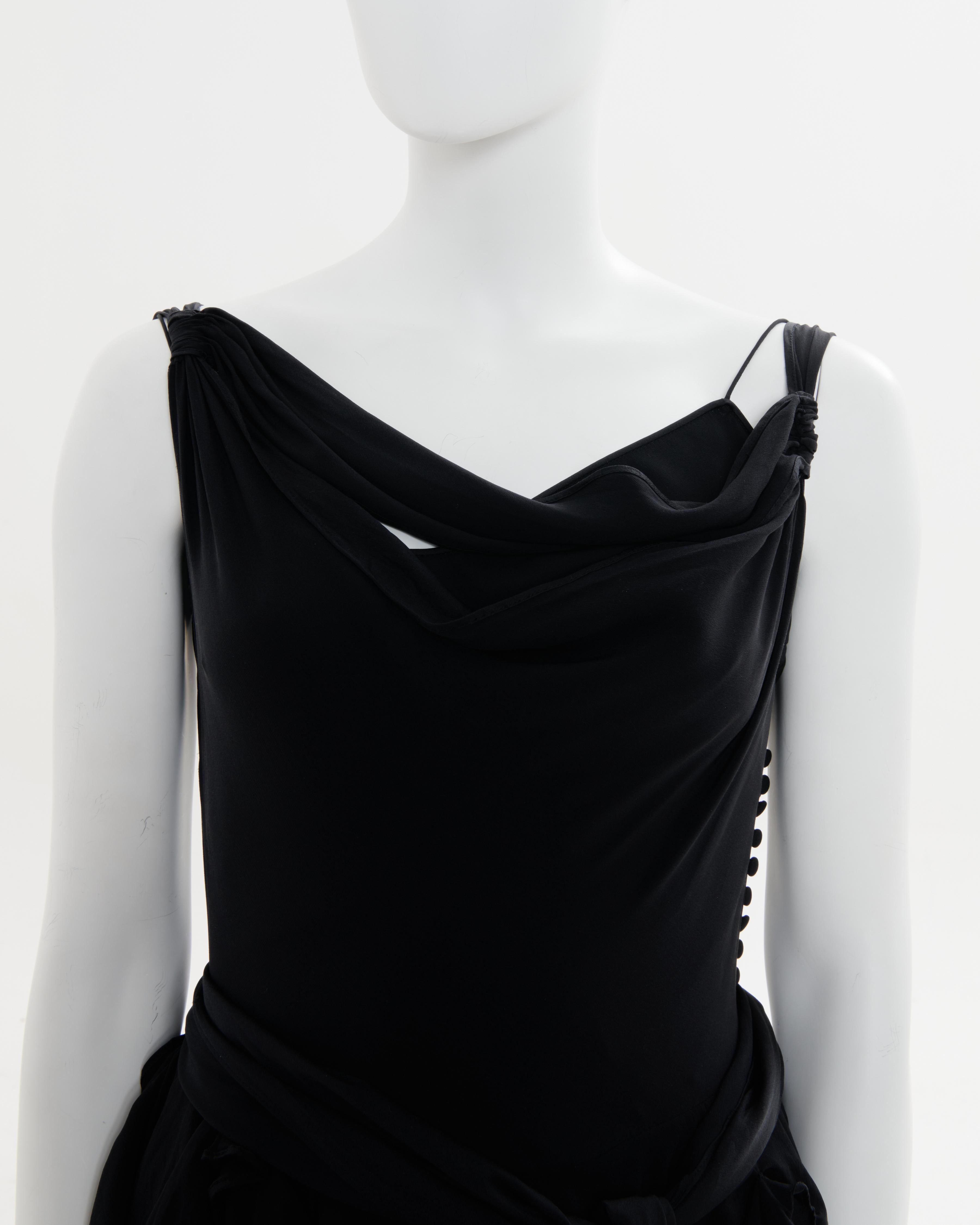 Christian Dior by John Galliano F/W 2006 Black silk bias-cut evening dress 2