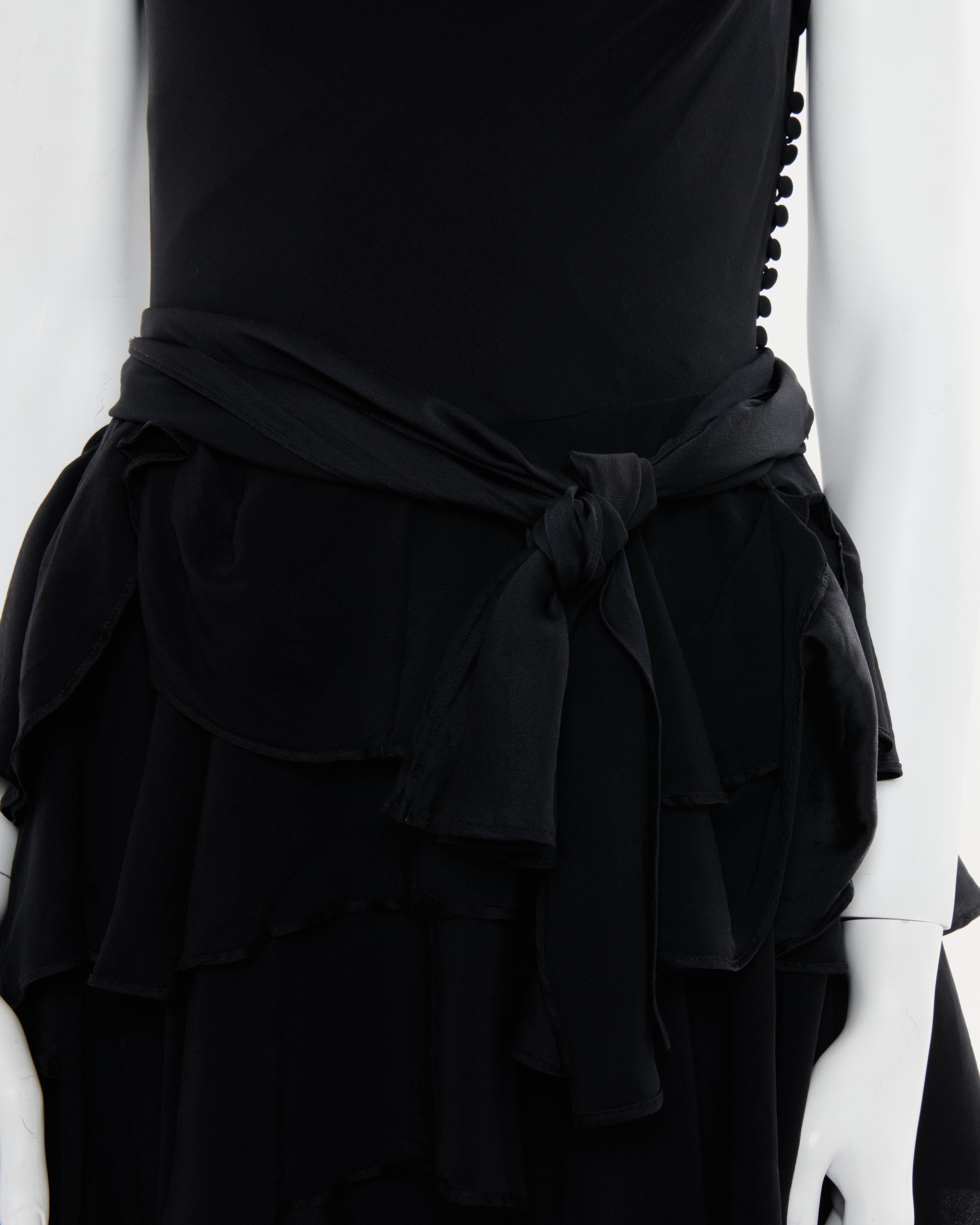 Christian Dior by John Galliano F/W 2006 Black silk bias-cut evening dress 4