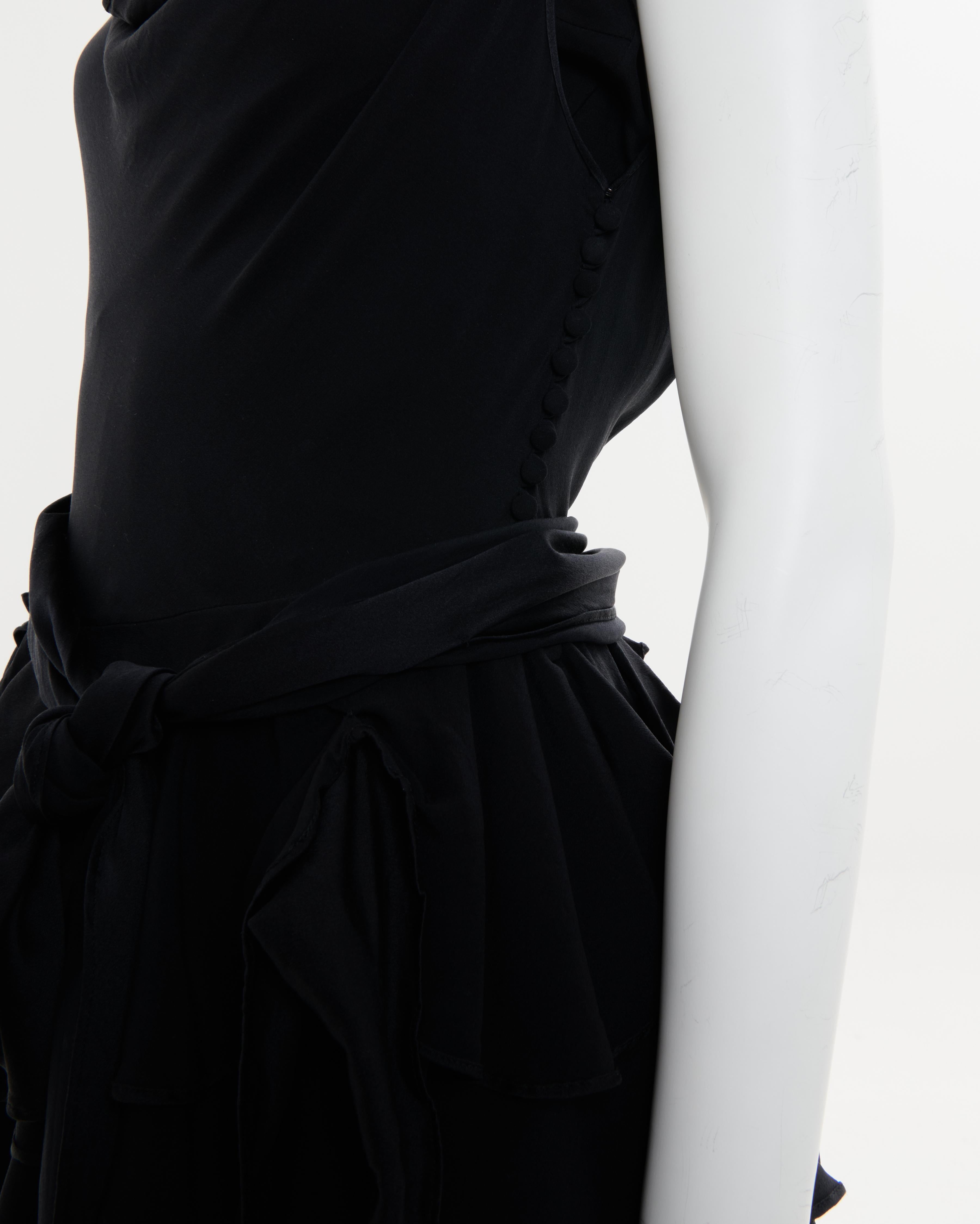 Christian Dior by John Galliano F/W 2006 Black silk bias-cut evening dress 5