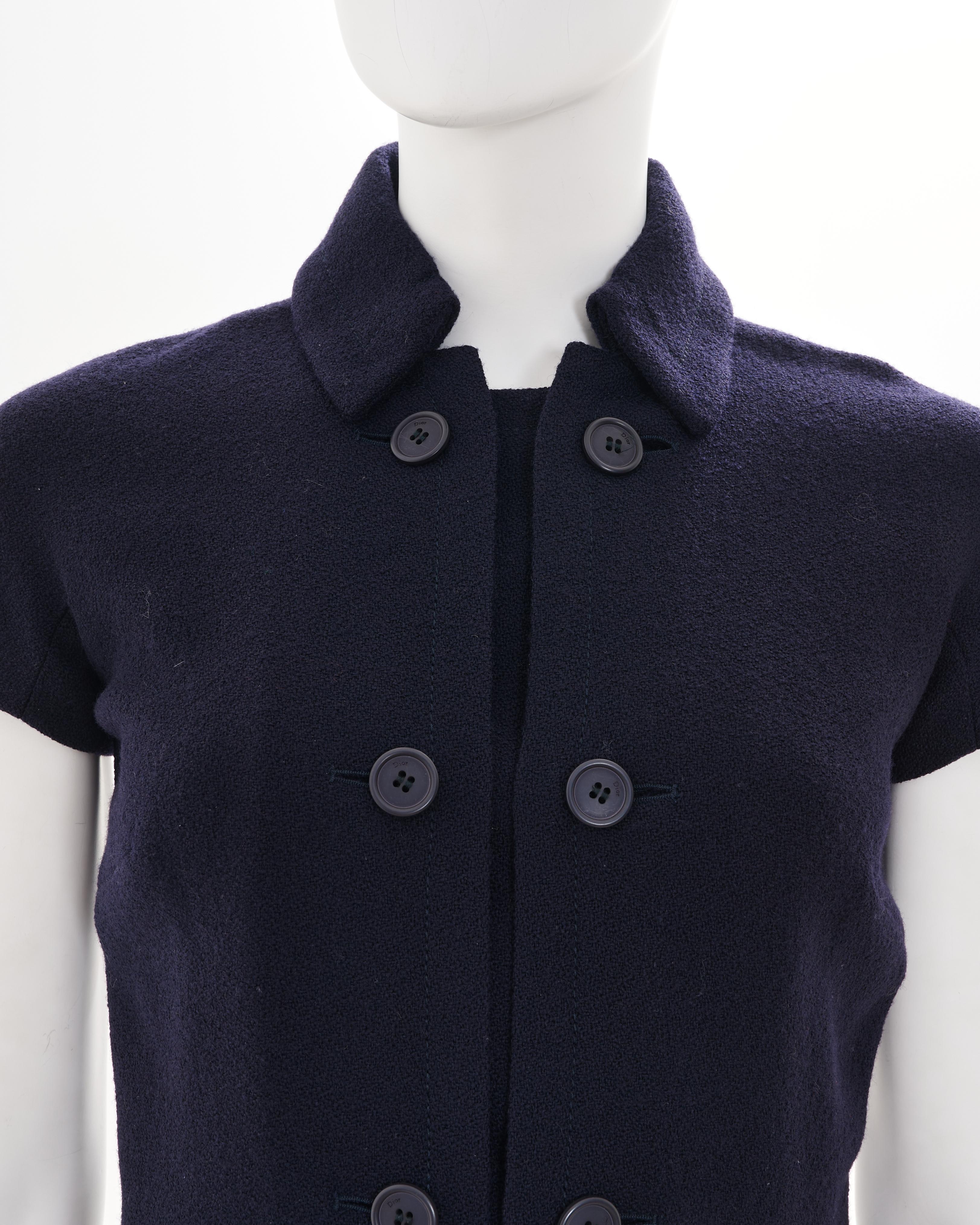 Christian Dior by John Galliano F/W 2008 Blue Bow Midi Dress & Jacket in vendita 5