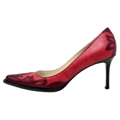 Christian Dior by John Galliano Fall 2001 Archive Red Leather Pumps 37.5