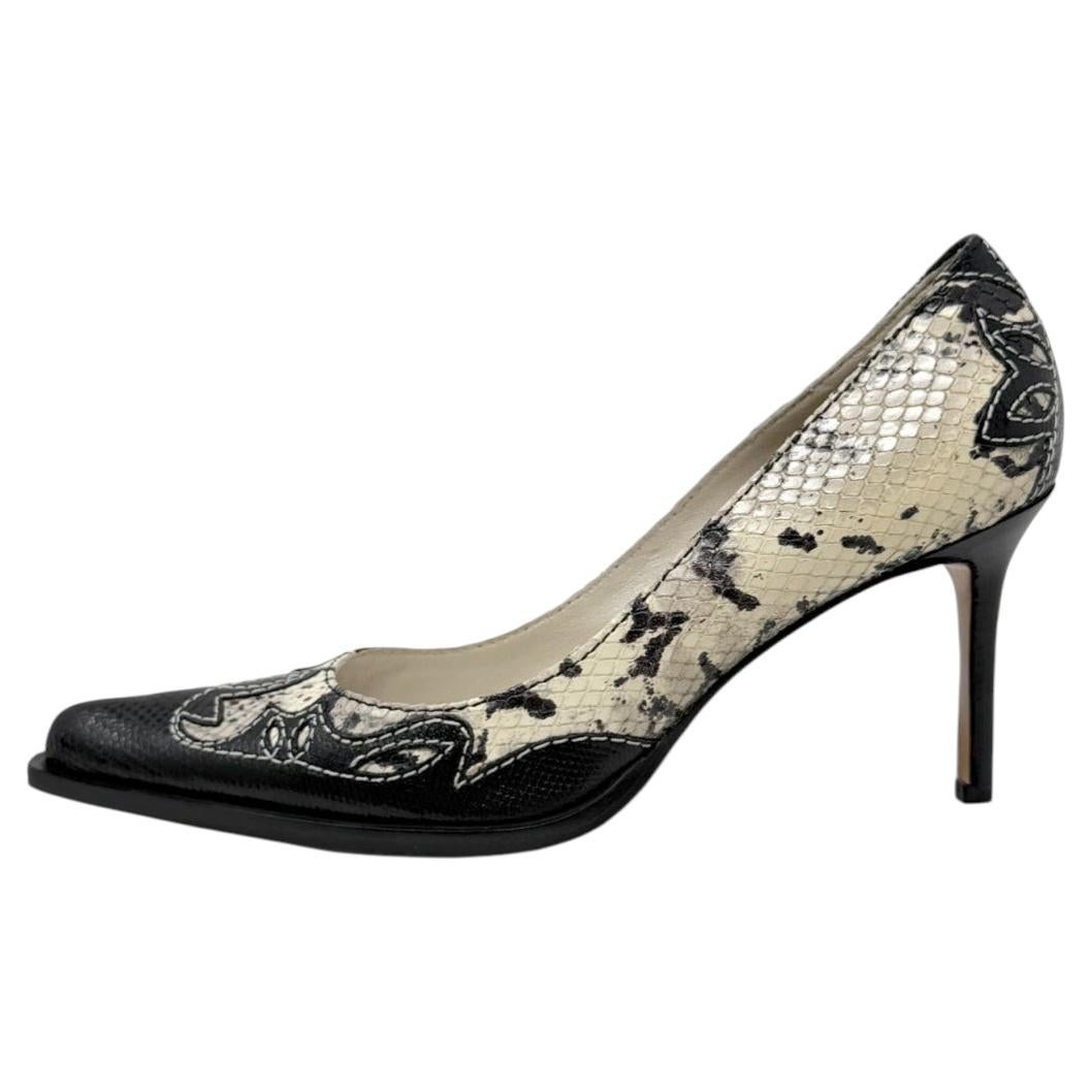 Christian Dior for John Galliano Herbst 2001 Python Western Pumps Größe 37