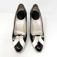 Christian Dior by John Galliano Fall 2001 Runway Pumps Black White EU 39