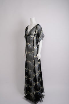 Christian Dior by John Galliano Fall 2003–04 Black Silk Chiffon Ruffled Dress