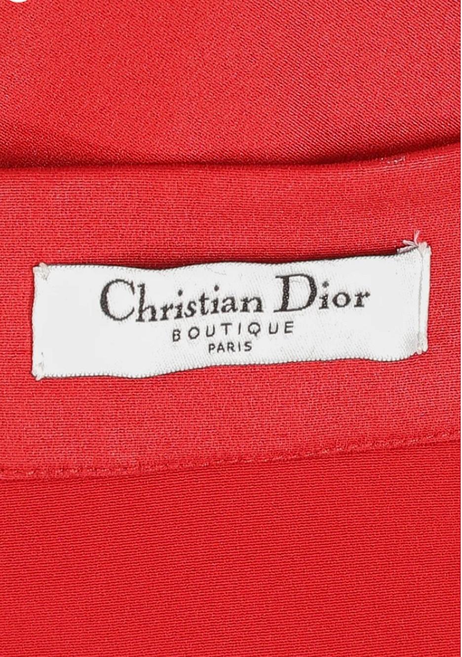 Red Christian Dior by John Galliano Fall 2003 Dress For Sale