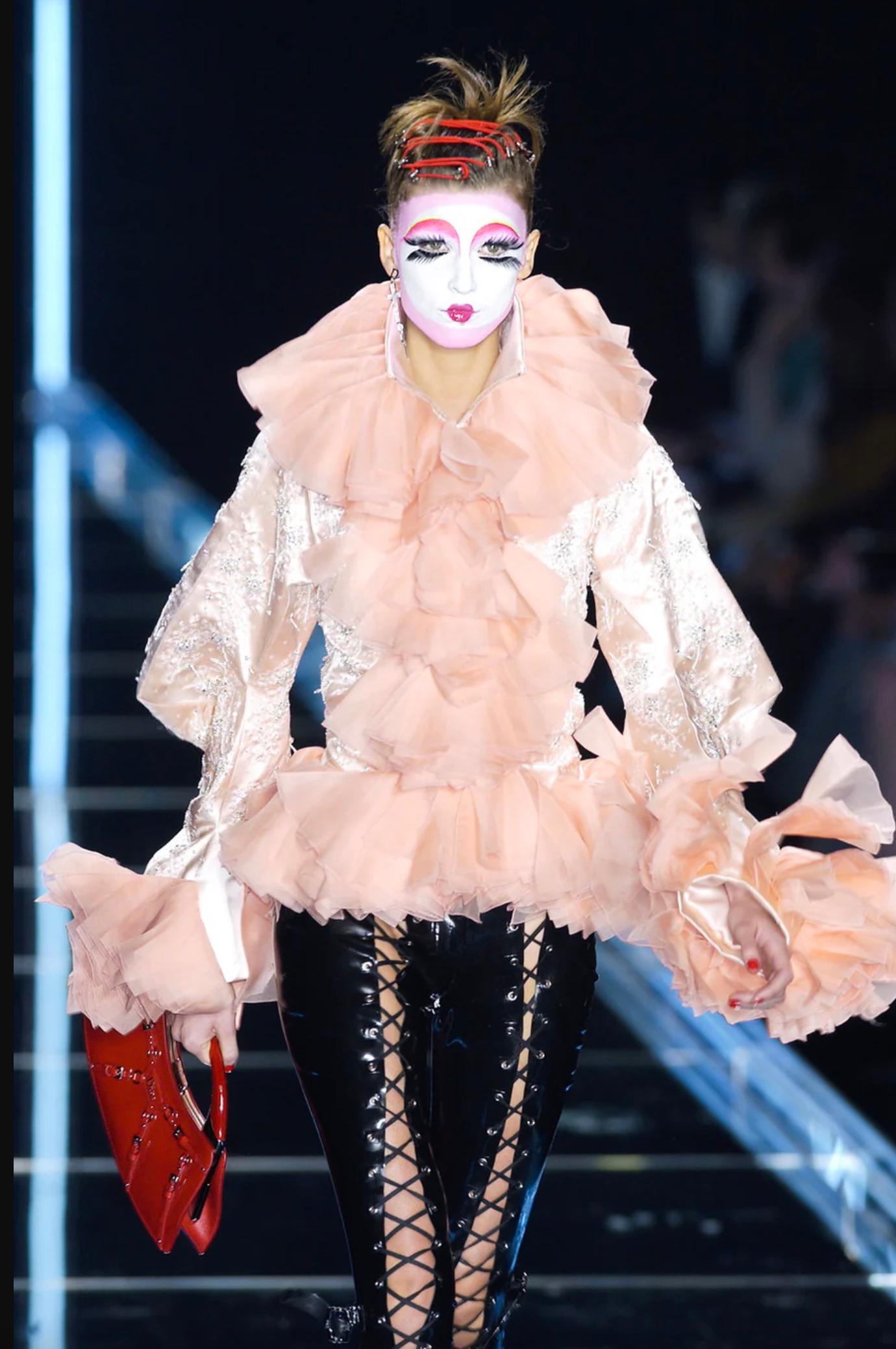 Christian Dior by John Galliano Fall 2003 Lace-up Bondage leather Pants For Sale 4