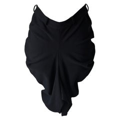 Christian Dior by John Galliano Fall Winter 2003 black wool body-hugging skirt