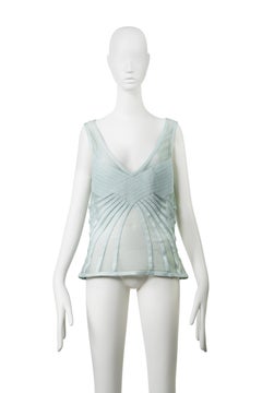 CHRISTIAN DIOR by JOHN GALLIANO F/W 2004 Sheer Art Deco Top