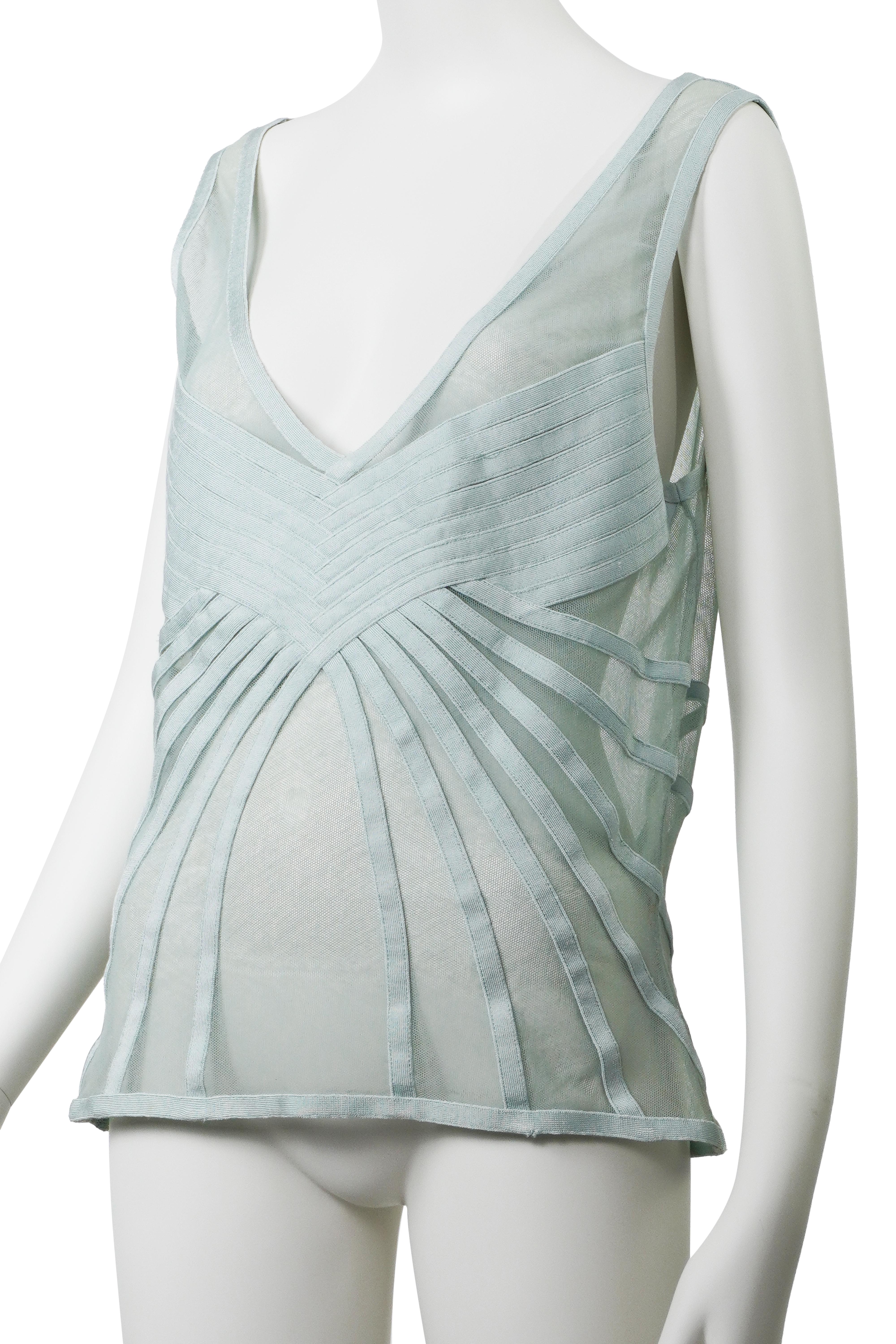 De las mujeres CHRISTIAN DIOR by JOHN GALLIANO Otoño Invierno 2004 Top Art Déco Transparente en venta