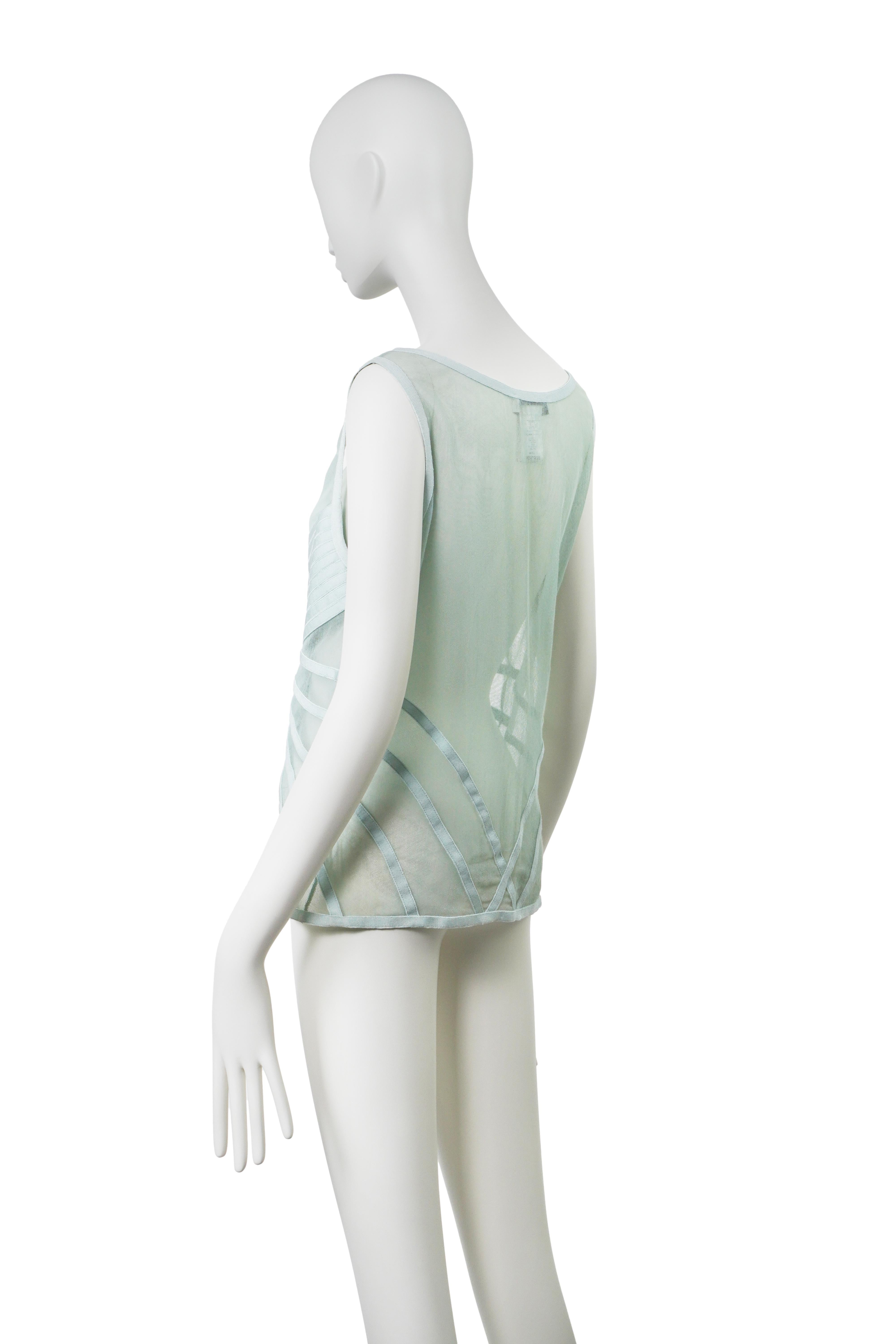 CHRISTIAN DIOR by JOHN GALLIANO Otoño Invierno 2004 Top Art Déco Transparente en venta 2