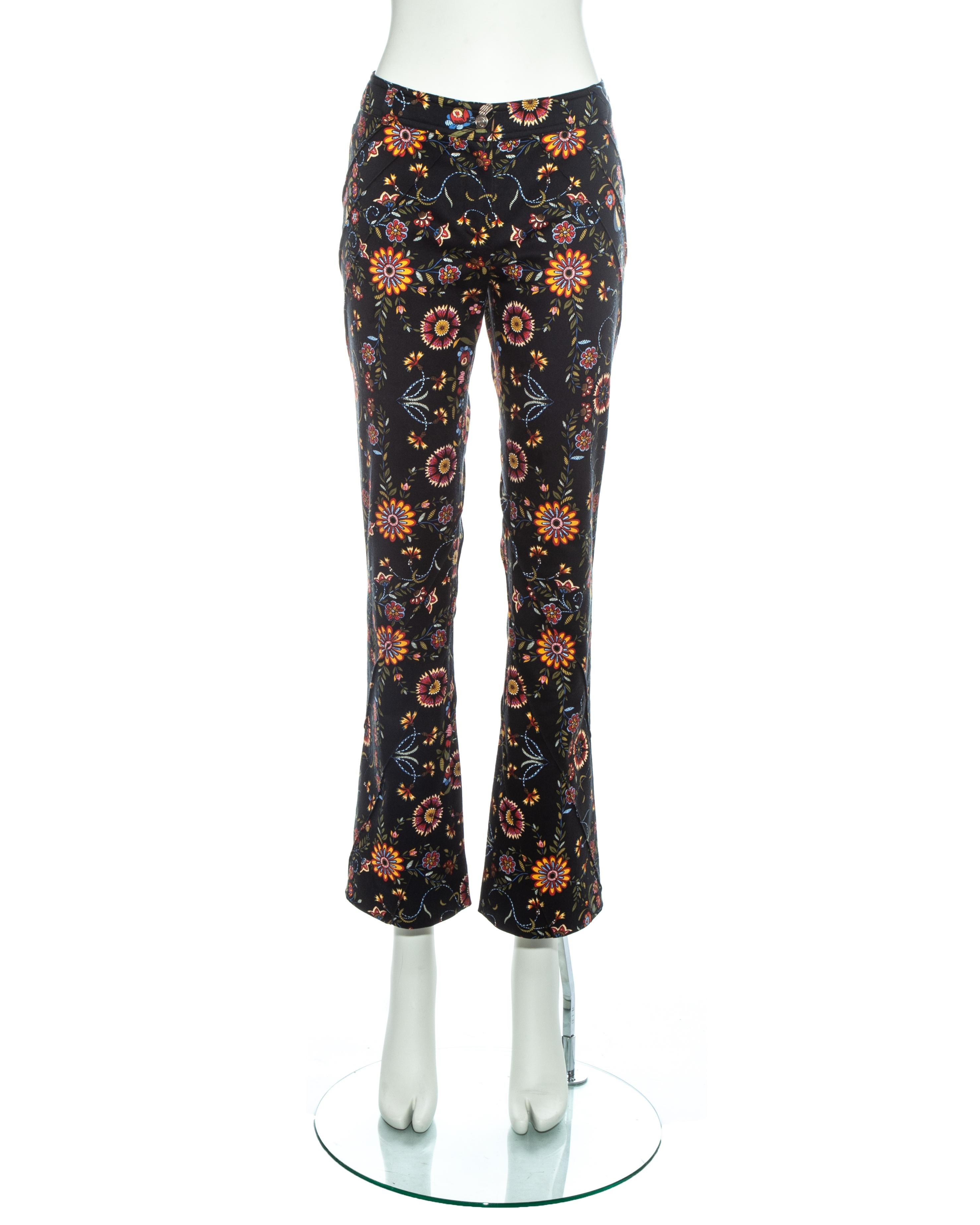 Christian Dior by John Galliano floral printed cotton flared pants

Fall-Winter 2002