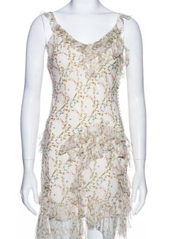 Christian Dior by John Galliano floral silk chiffon ruffled mini dress, ss 2005