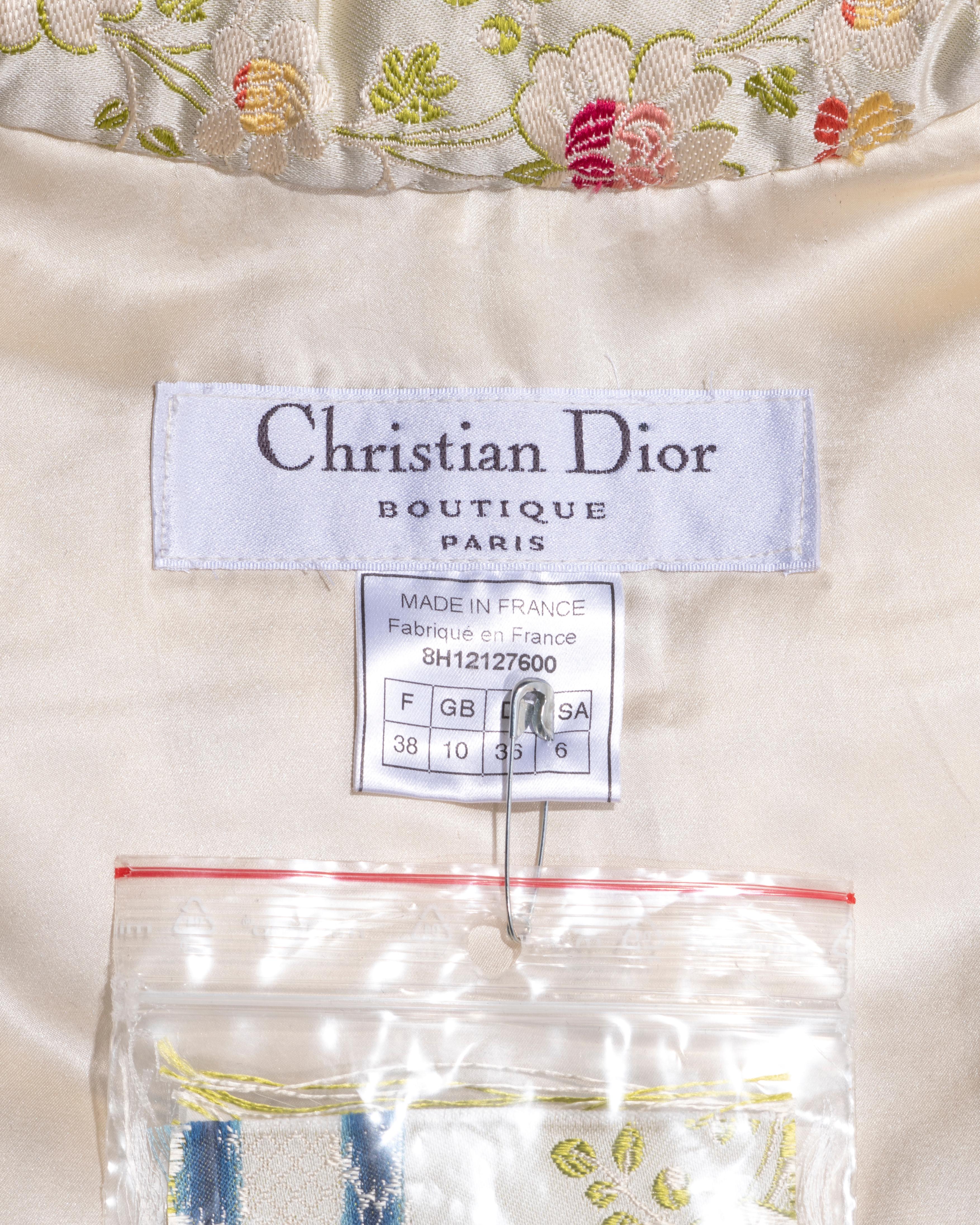 Christian Dior by John Galliano floral silk jacquard down vest, fw 1998 6