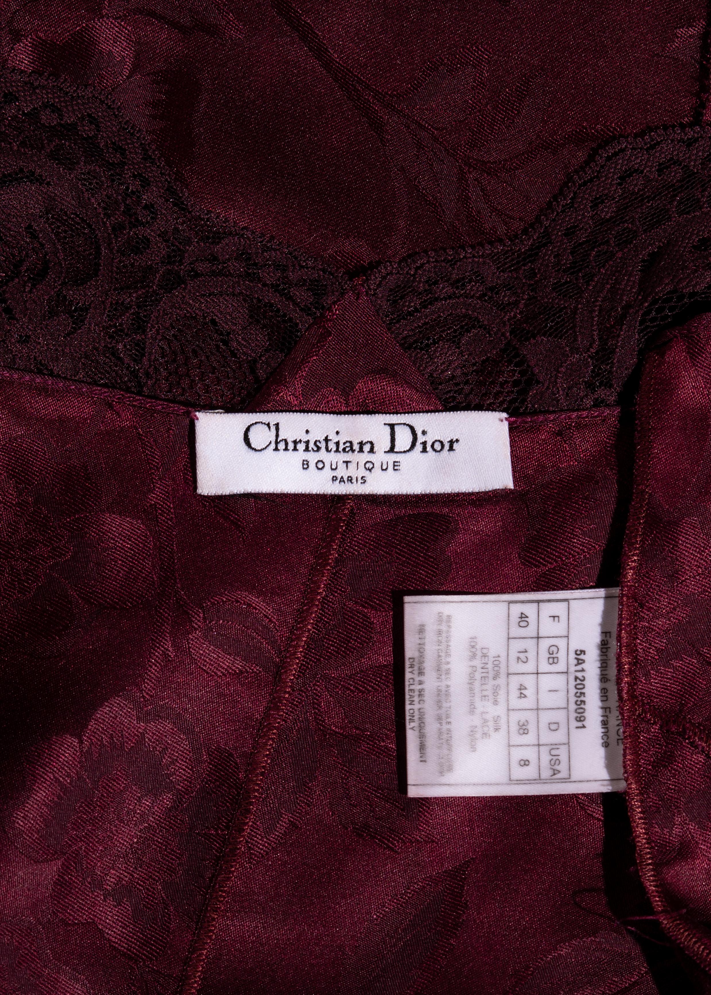 Christian Dior by John Galliano floral silk jacquard mini slip dress ...